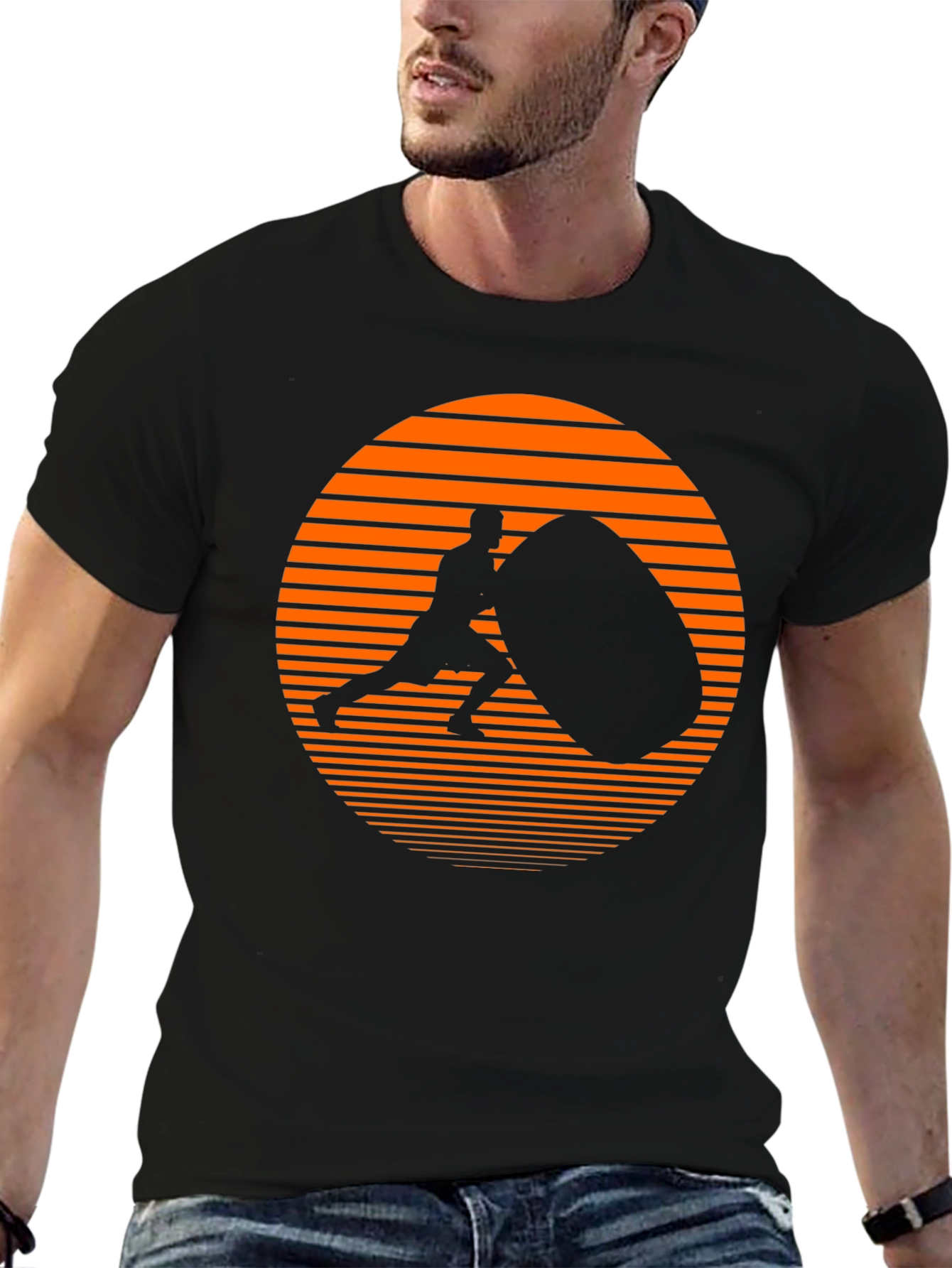 Atlas Stone Black Graphic T-Shirt
