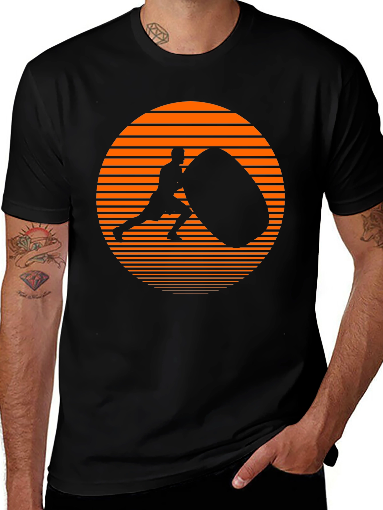 Atlas Stone Black Graphic T-Shirt