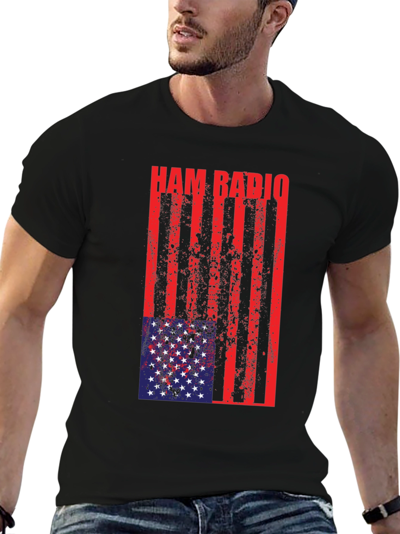 Ham Radio USA Flag T-Shirt