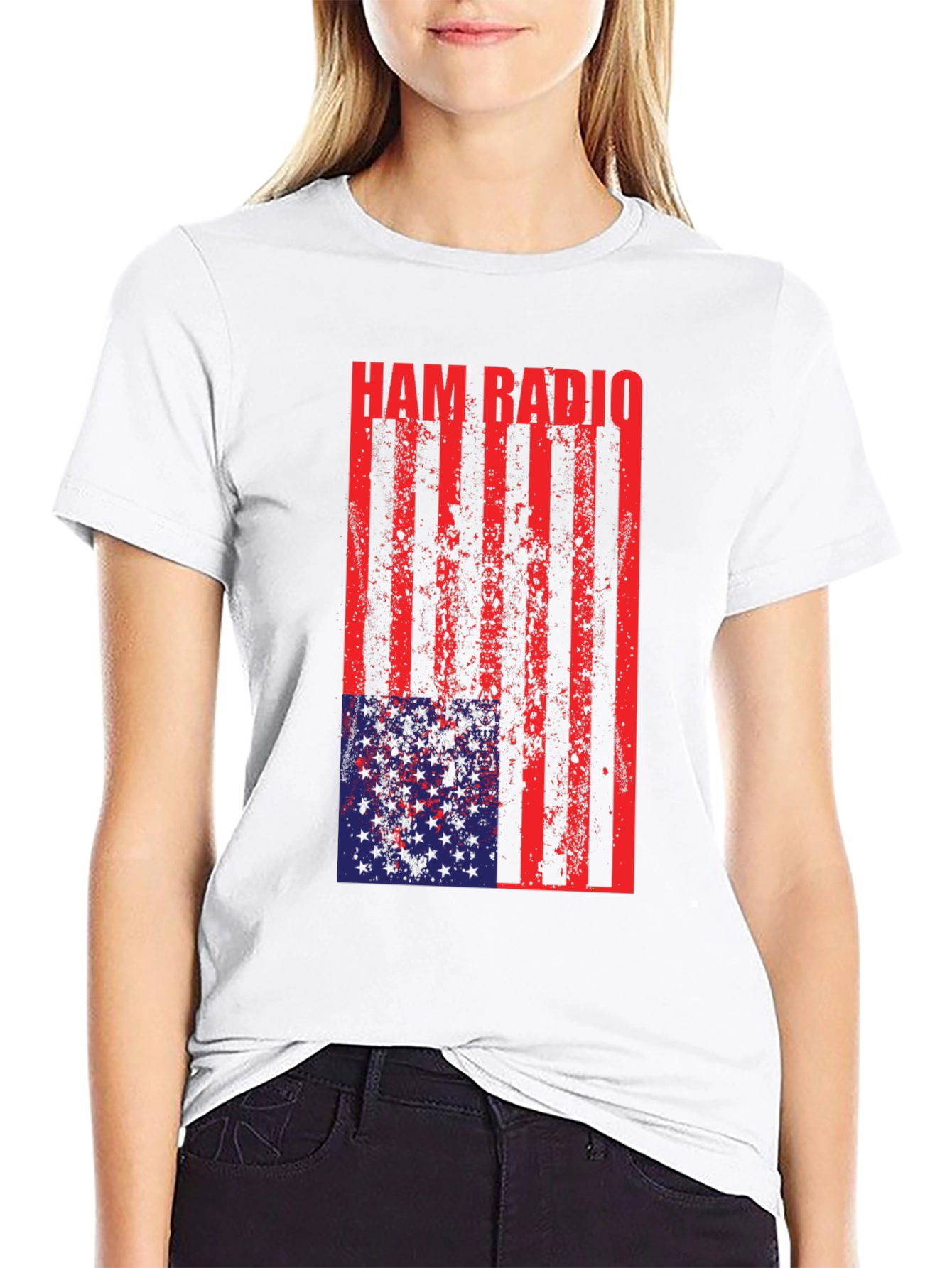 Ham Radio USA Flag T-Shirt