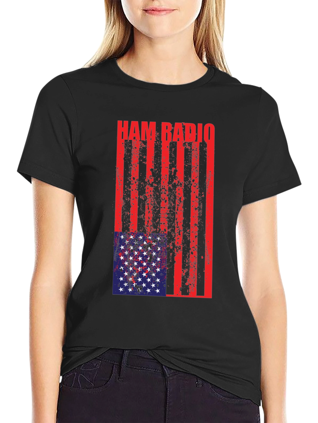 Ham Radio USA Flag T-Shirt