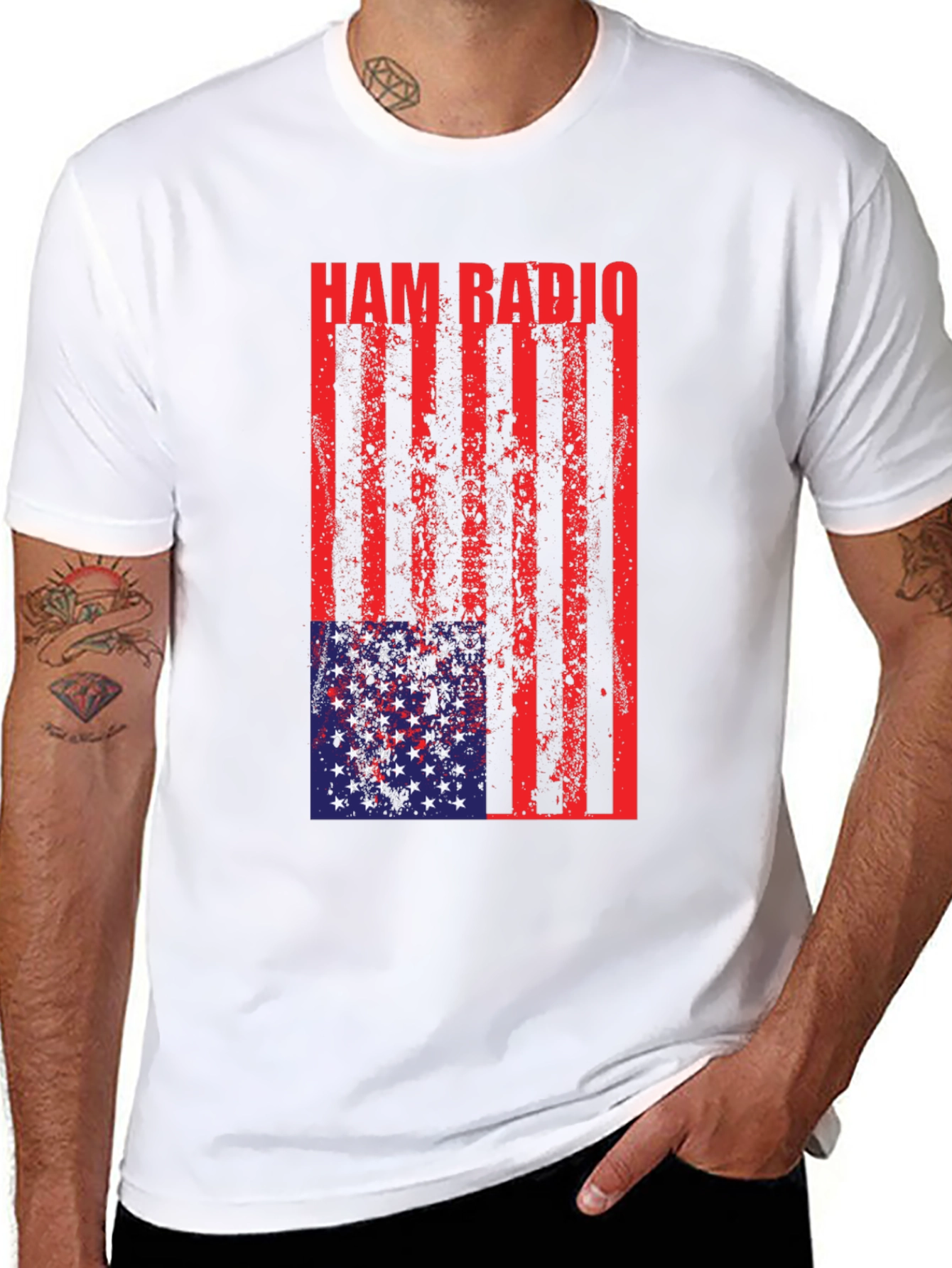 Ham Radio USA Flag T-Shirt