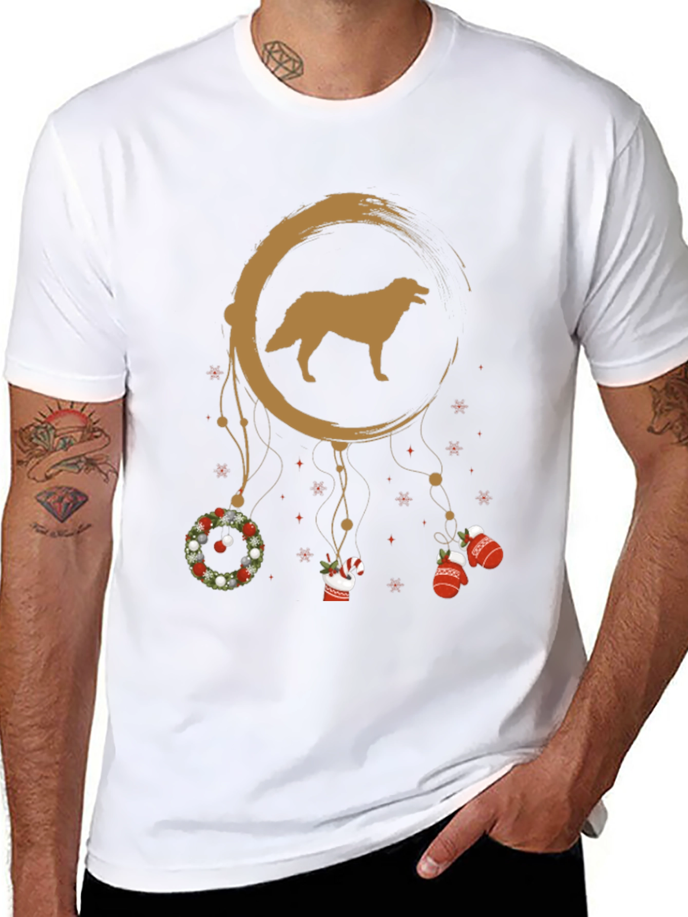 Holiday Golden Retriever Dreamcatcher T-Shirt