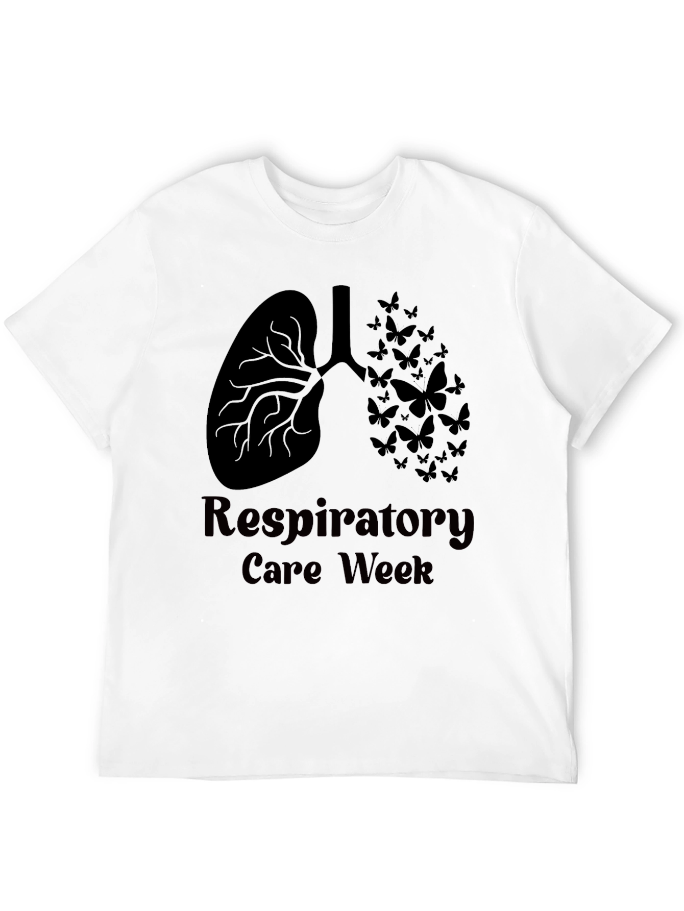 Respiratory Care Week T-Shirt Lungs and Butterflies Graphic