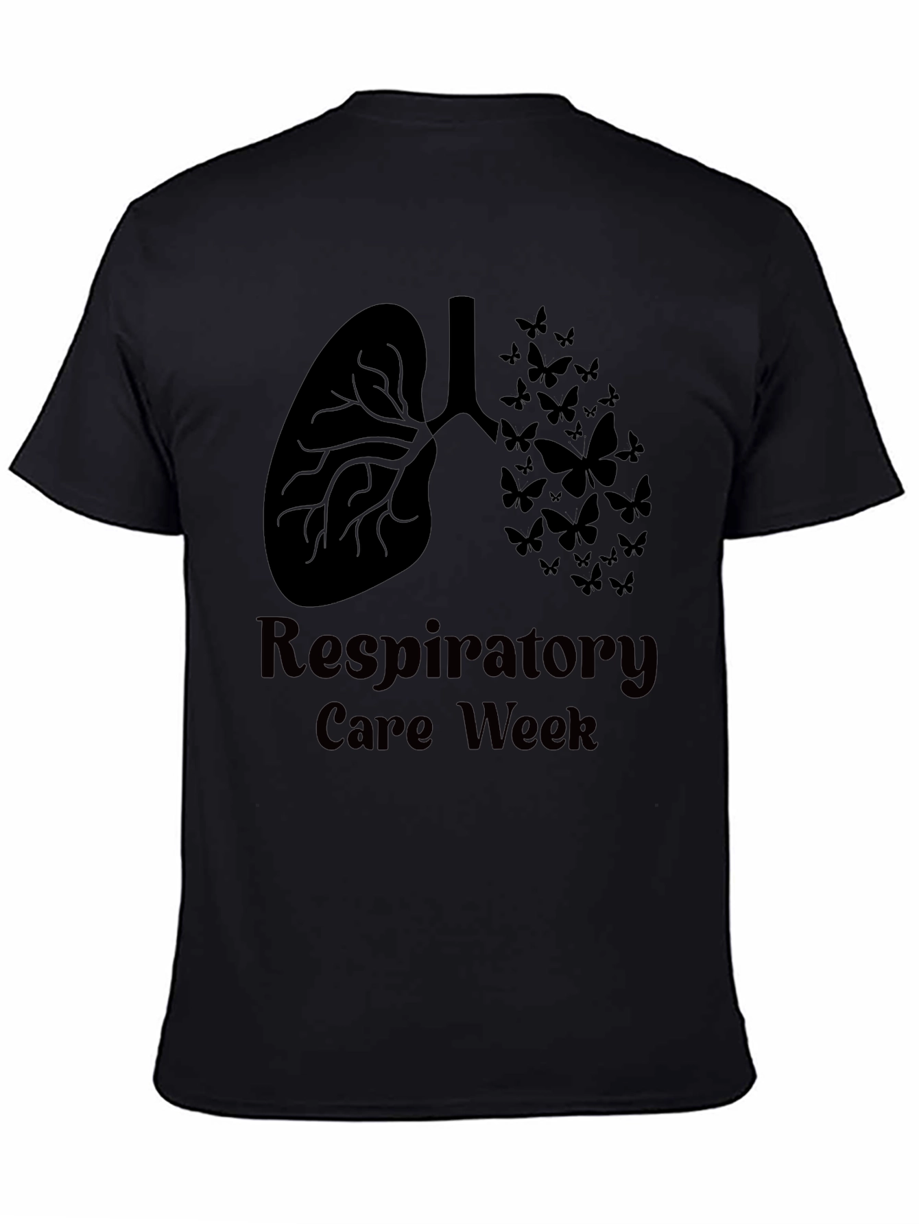 Respiratory Care Week T-Shirt Lungs and Butterflies Graphic