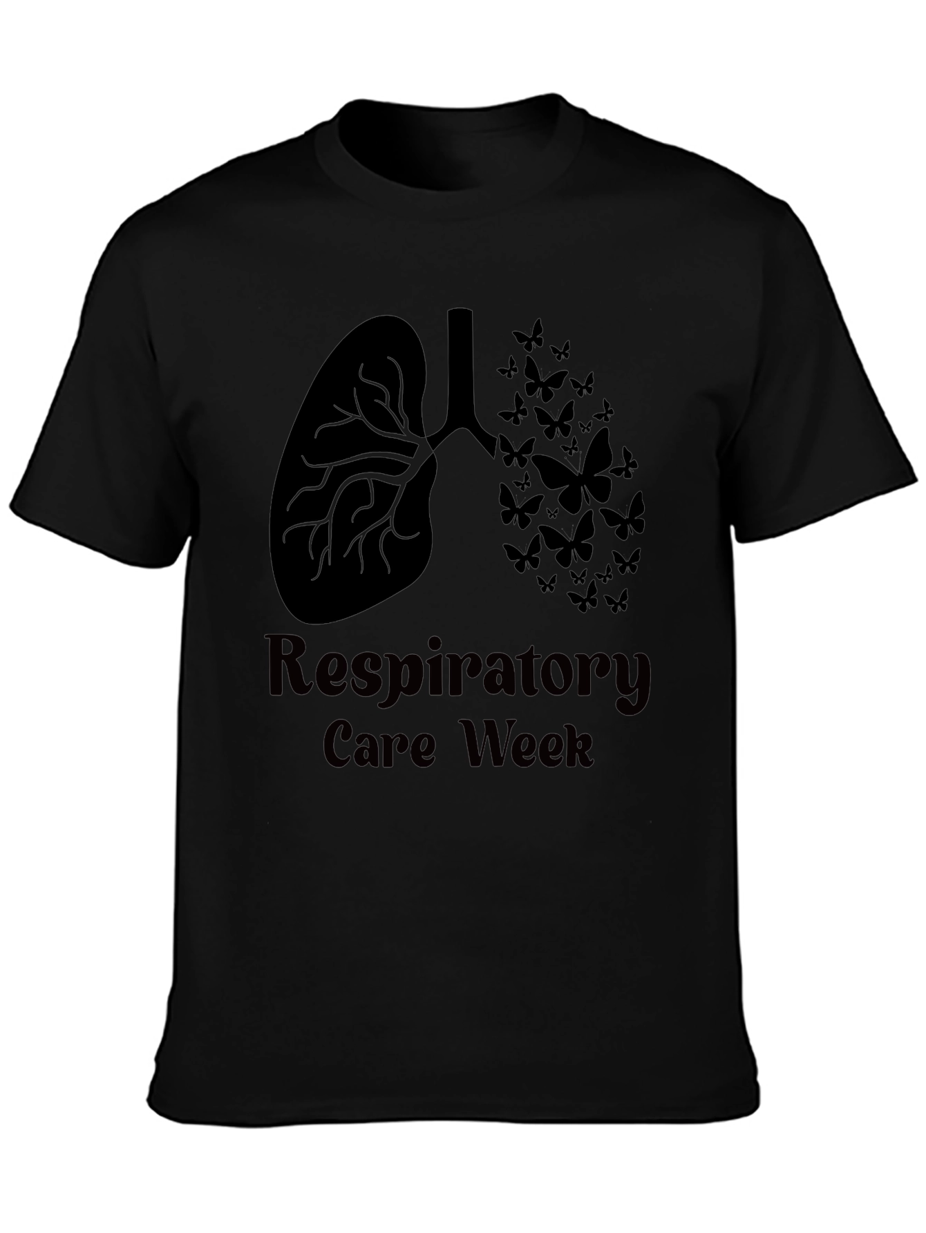 Respiratory Care Week T-Shirt Lungs and Butterflies Graphic