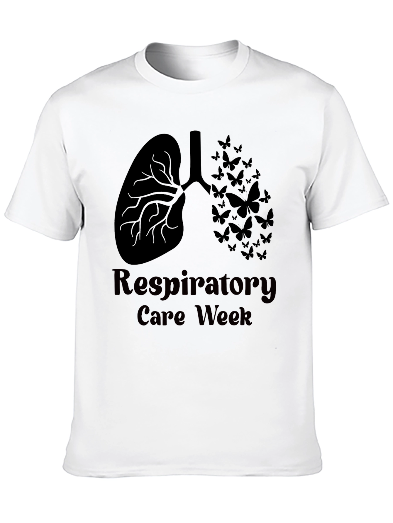 Respiratory Care Week T-Shirt Lungs and Butterflies Graphic