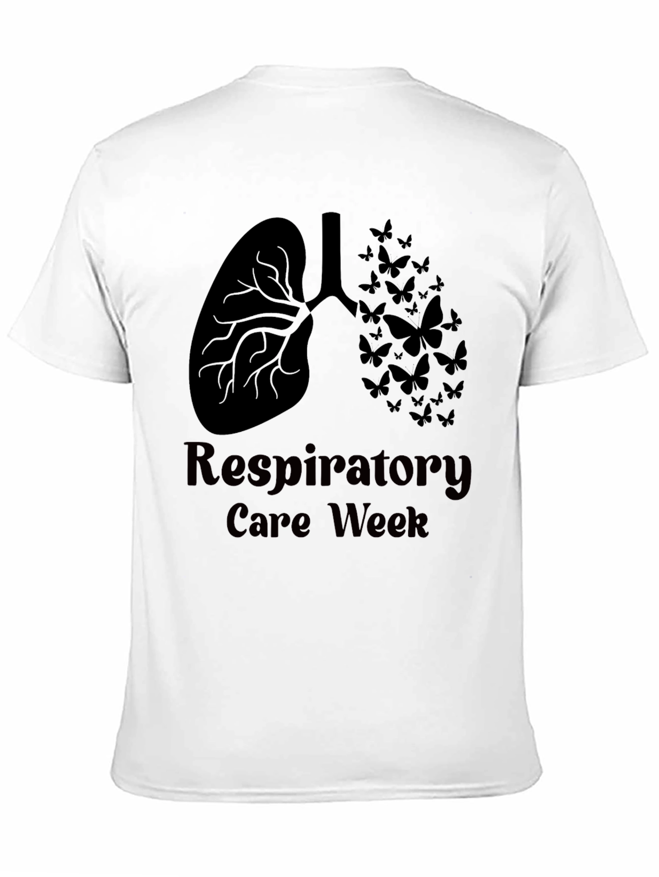 Respiratory Care Week T-Shirt Lungs and Butterflies Graphic