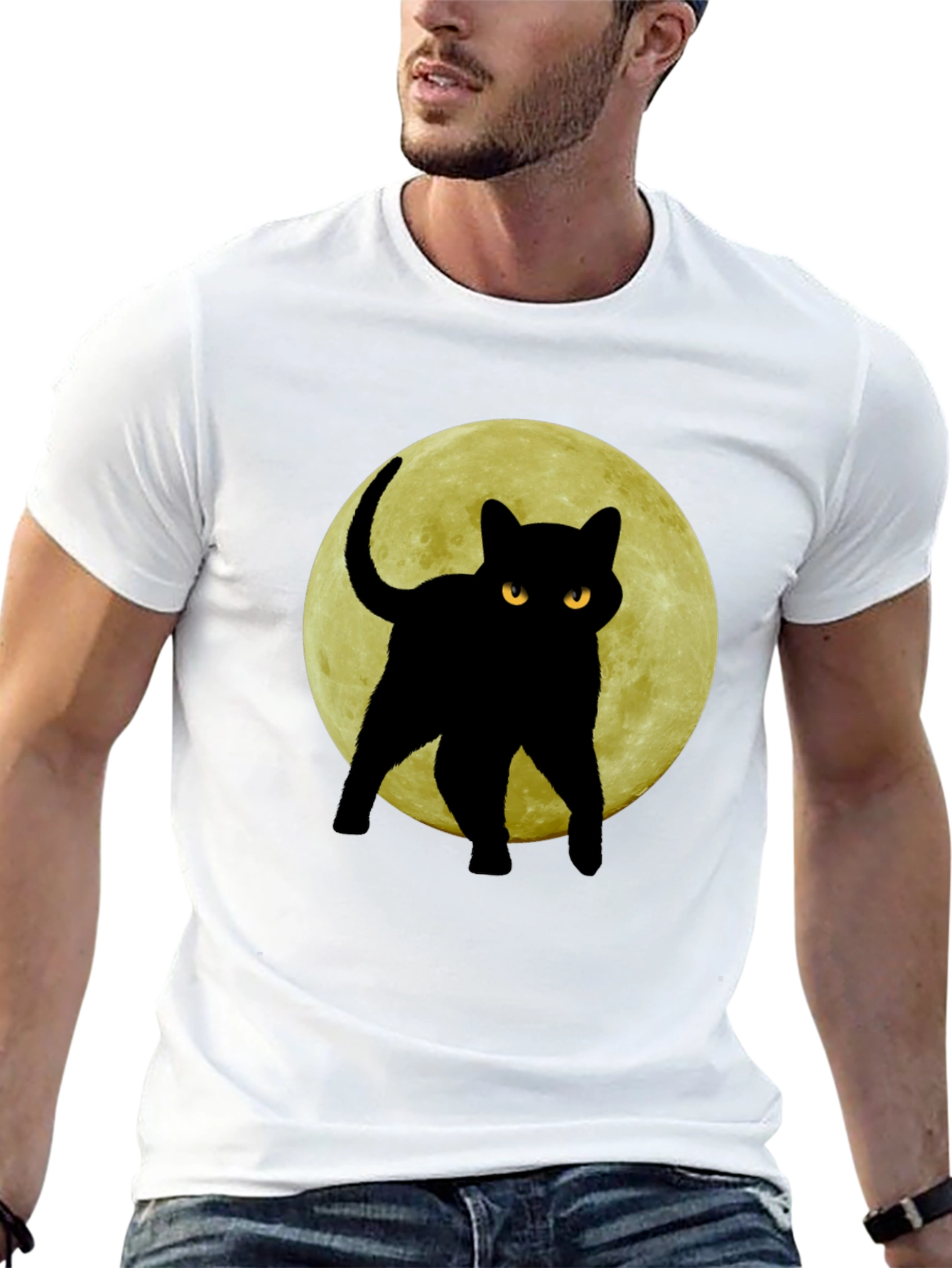 Black Cat Moon T-Shirt