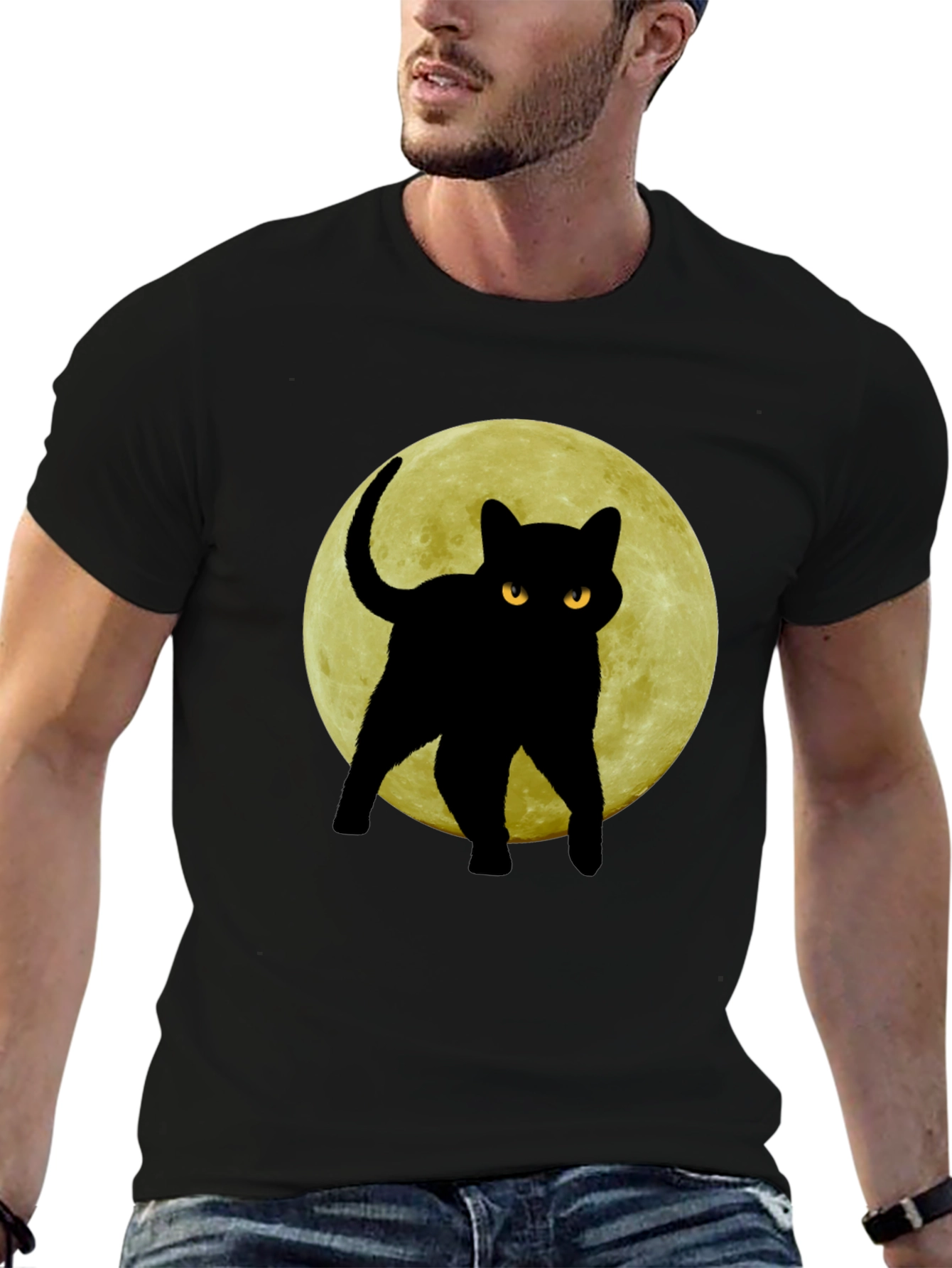 Black Cat Moon T-Shirt