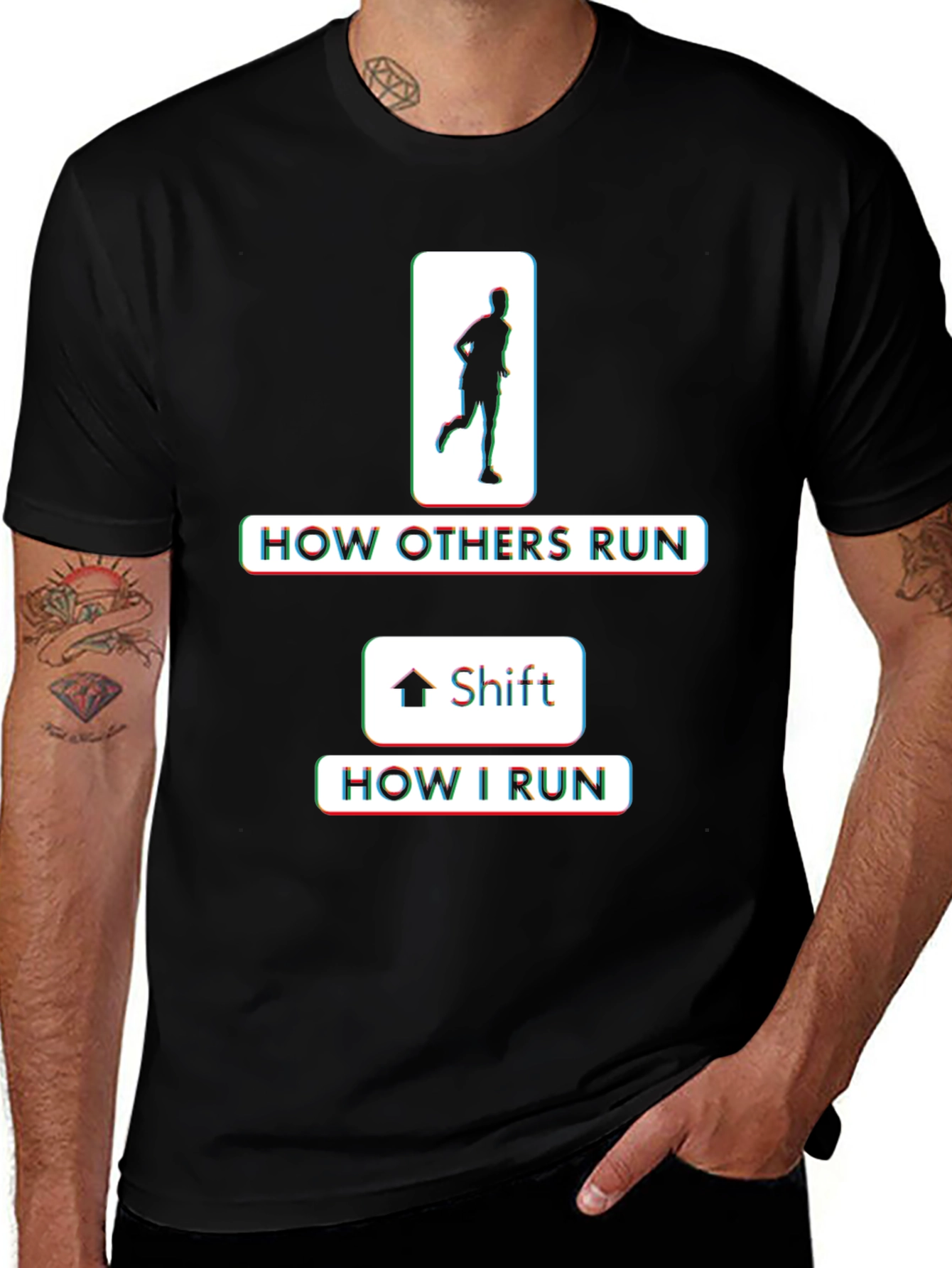 Funny Running T-Shirt - How I Run Shift