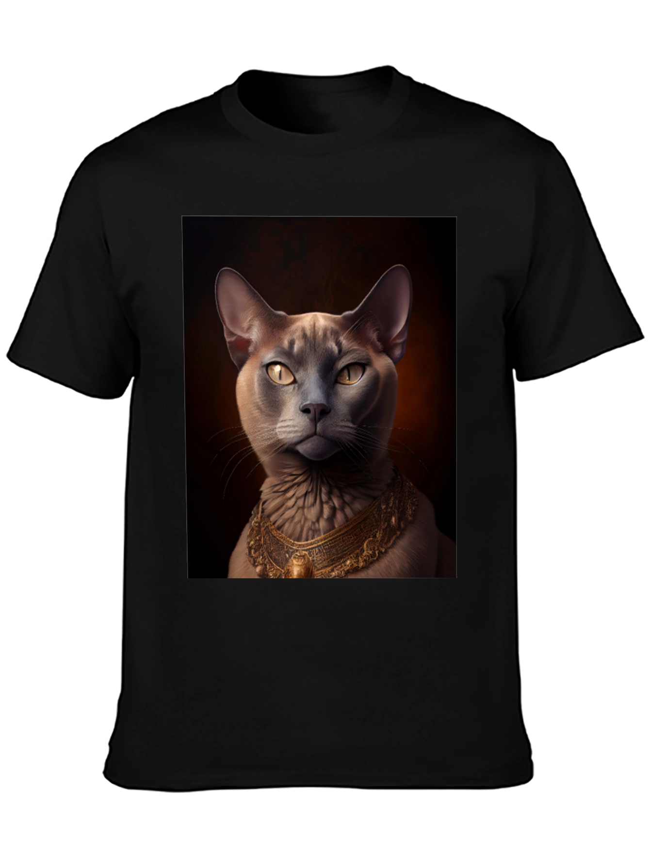Royal Cat Graphic Tee - Black T-Shirt