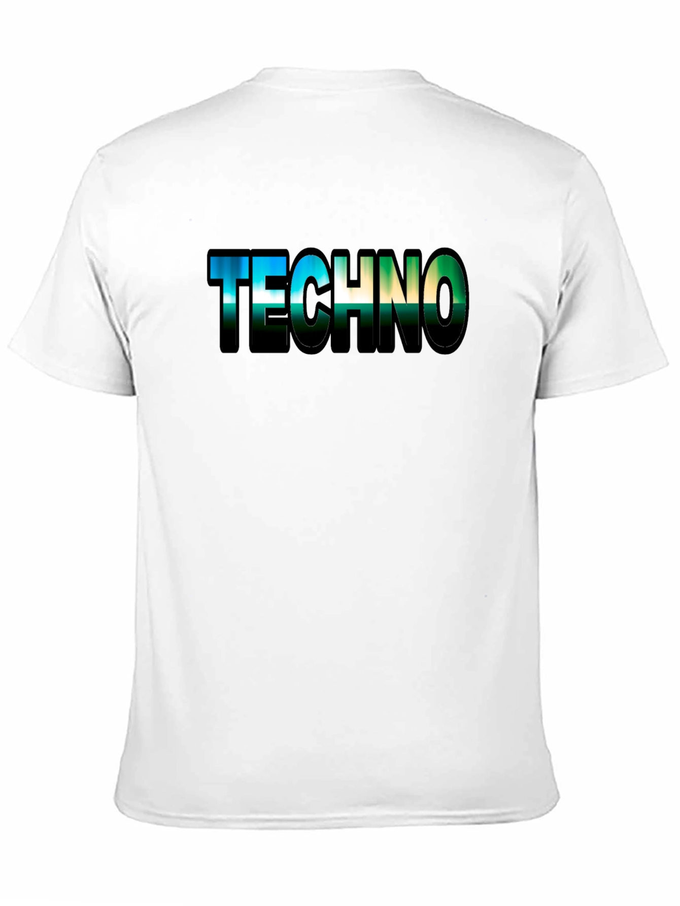 Techno Graphic Tee - Black Cotton Crew Neck T-Shirt