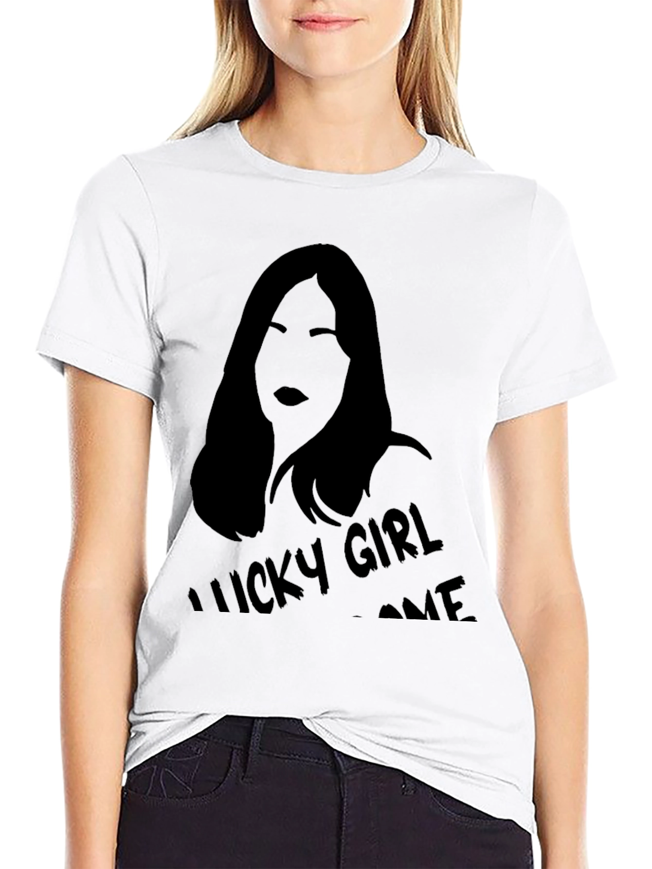 Lucky Girl Syndrome Black Graphic Tee