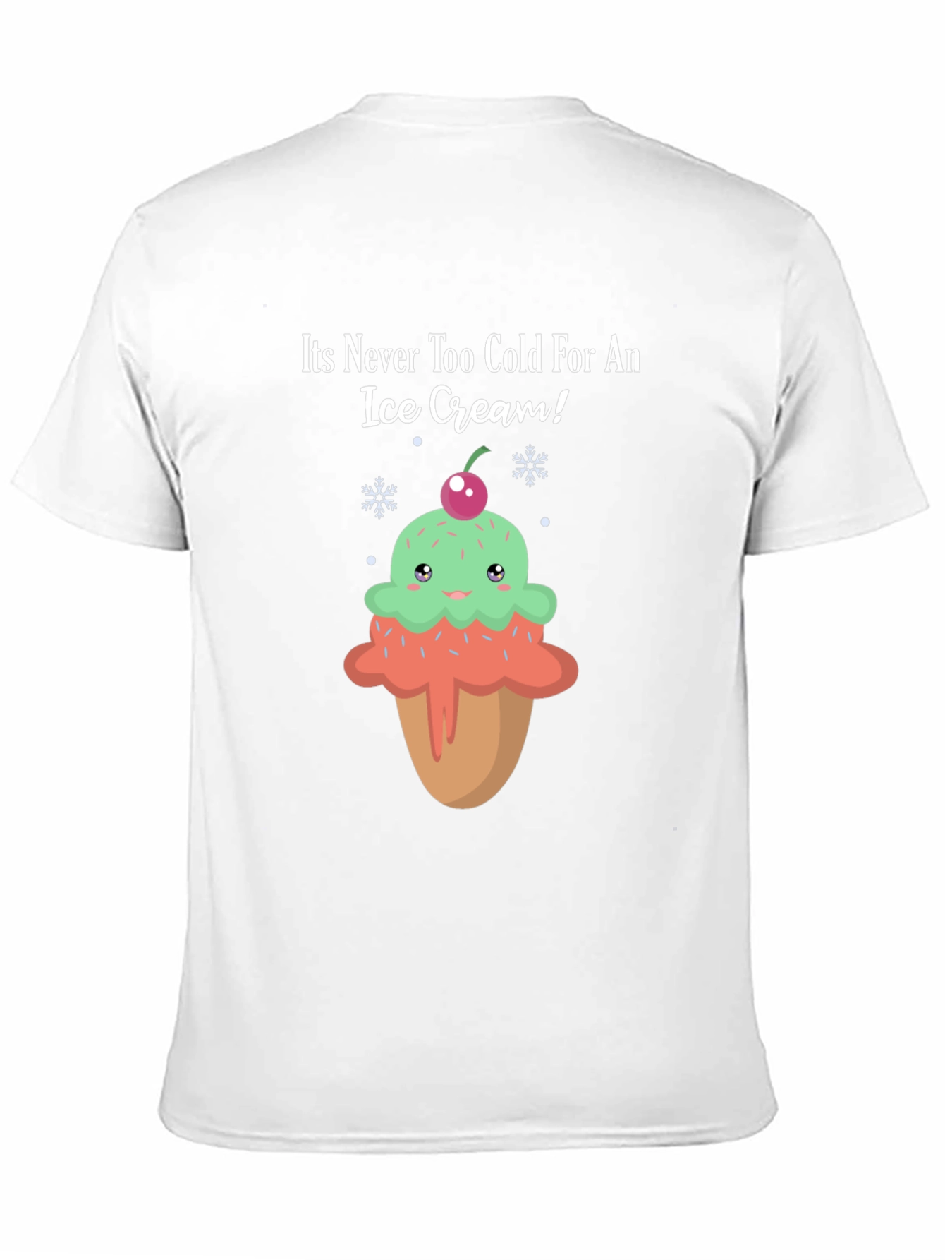 Funny Ice Cream T-Shirt - Never Too Cold!