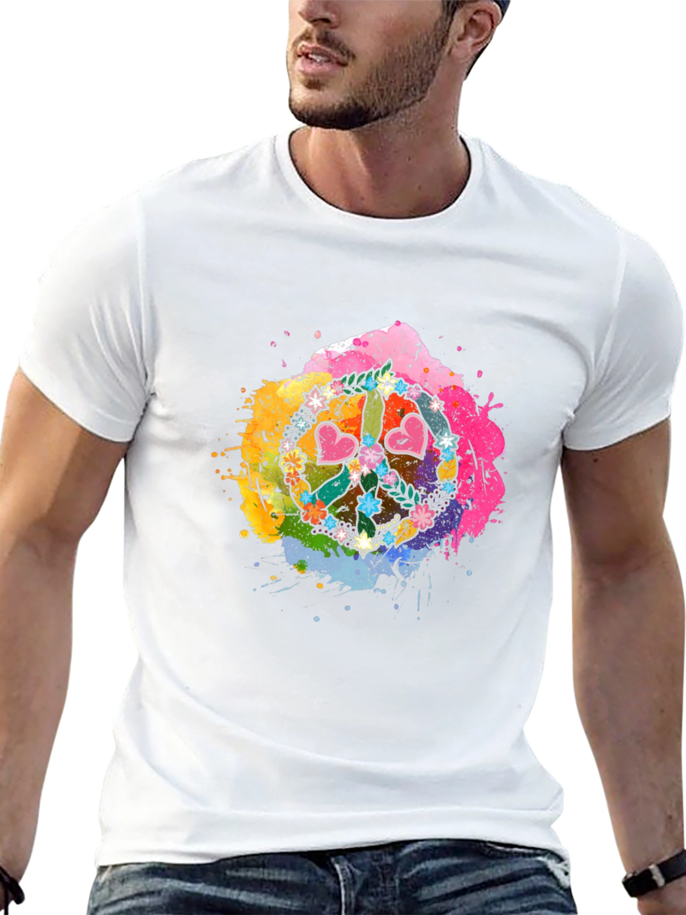 Peace Sign Heart Graphic Tee