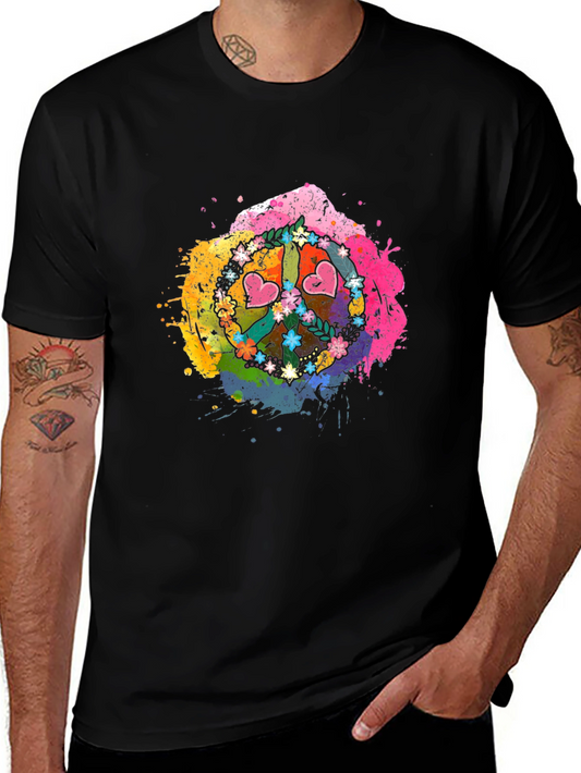 Peace Sign Heart Graphic Tee