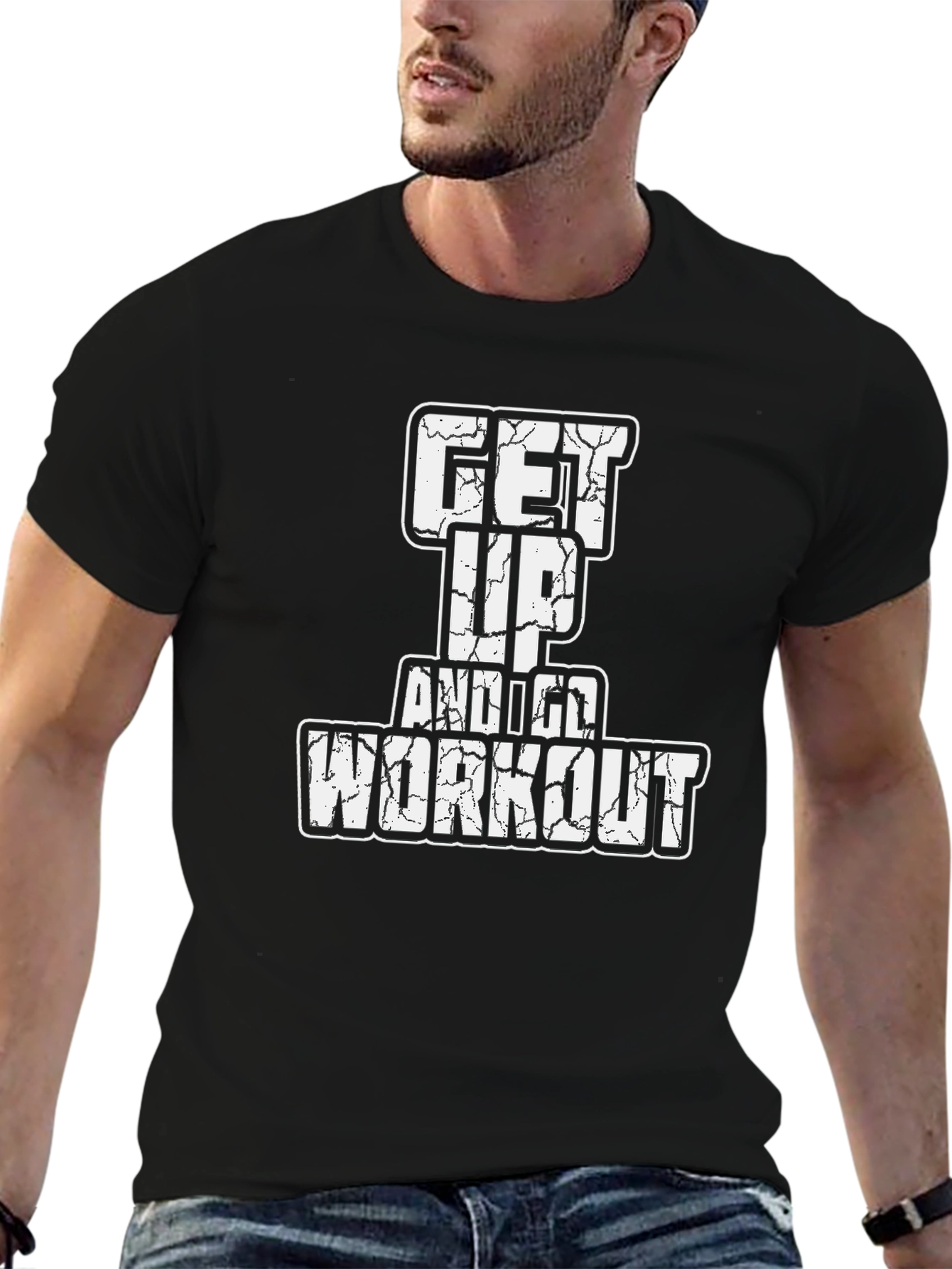 Get Up and Go Workout Black T-Shirt