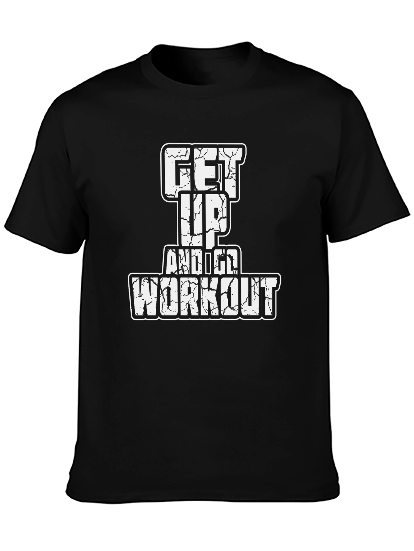 Get Up and Go Workout Black T-Shirt