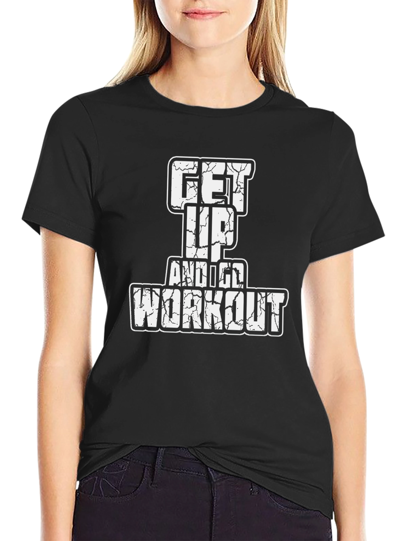 Get Up and Go Workout Black T-Shirt