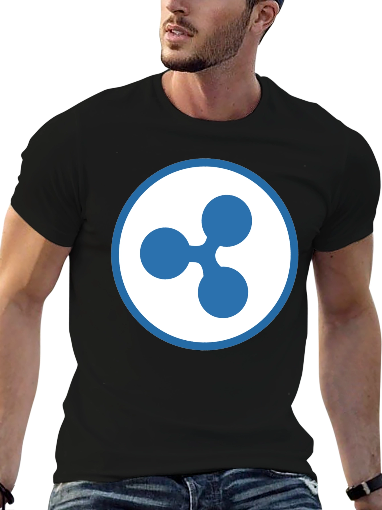 Ripple XRP Crypto Logo T-Shirt - Black