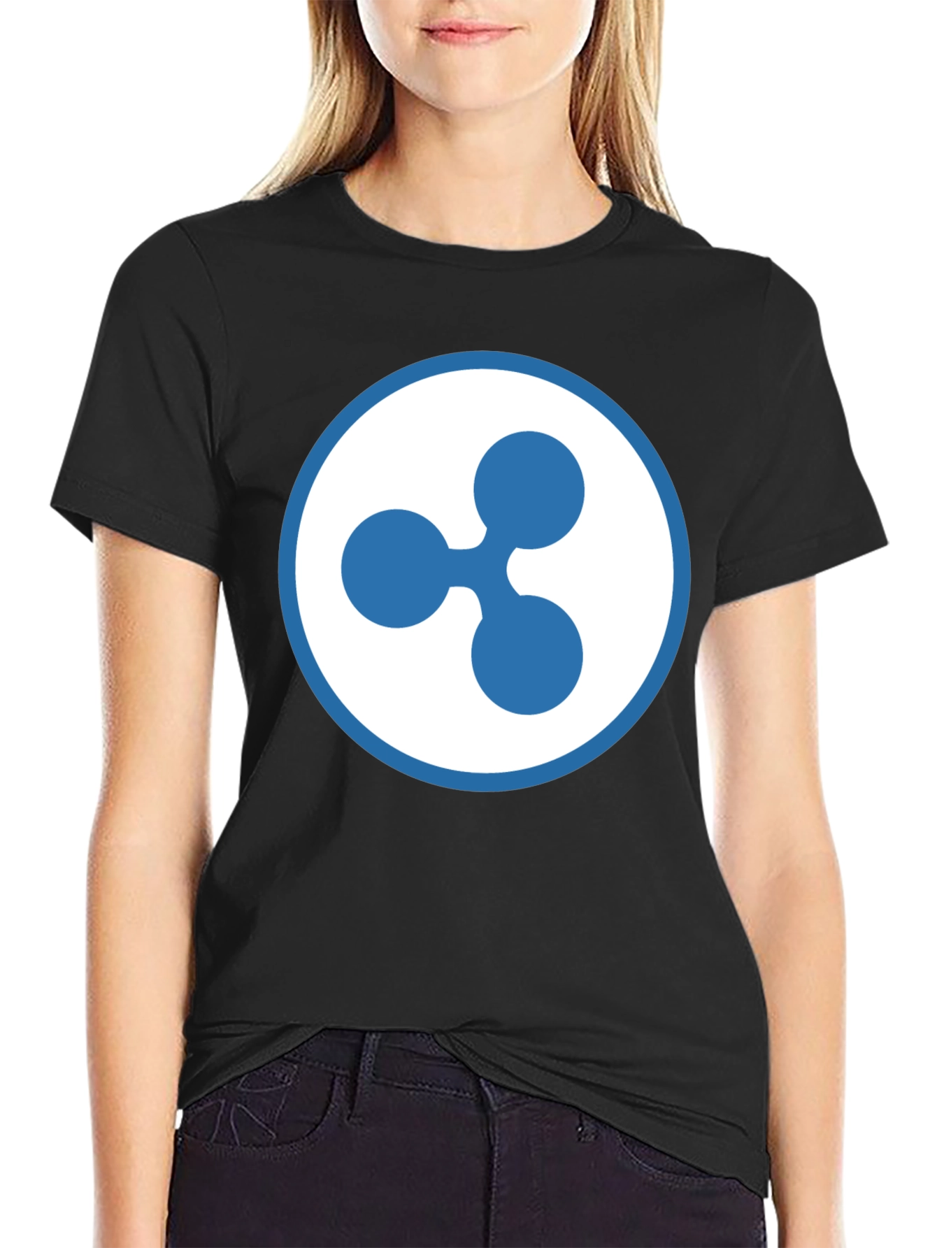 Ripple XRP Crypto Logo T-Shirt - Black