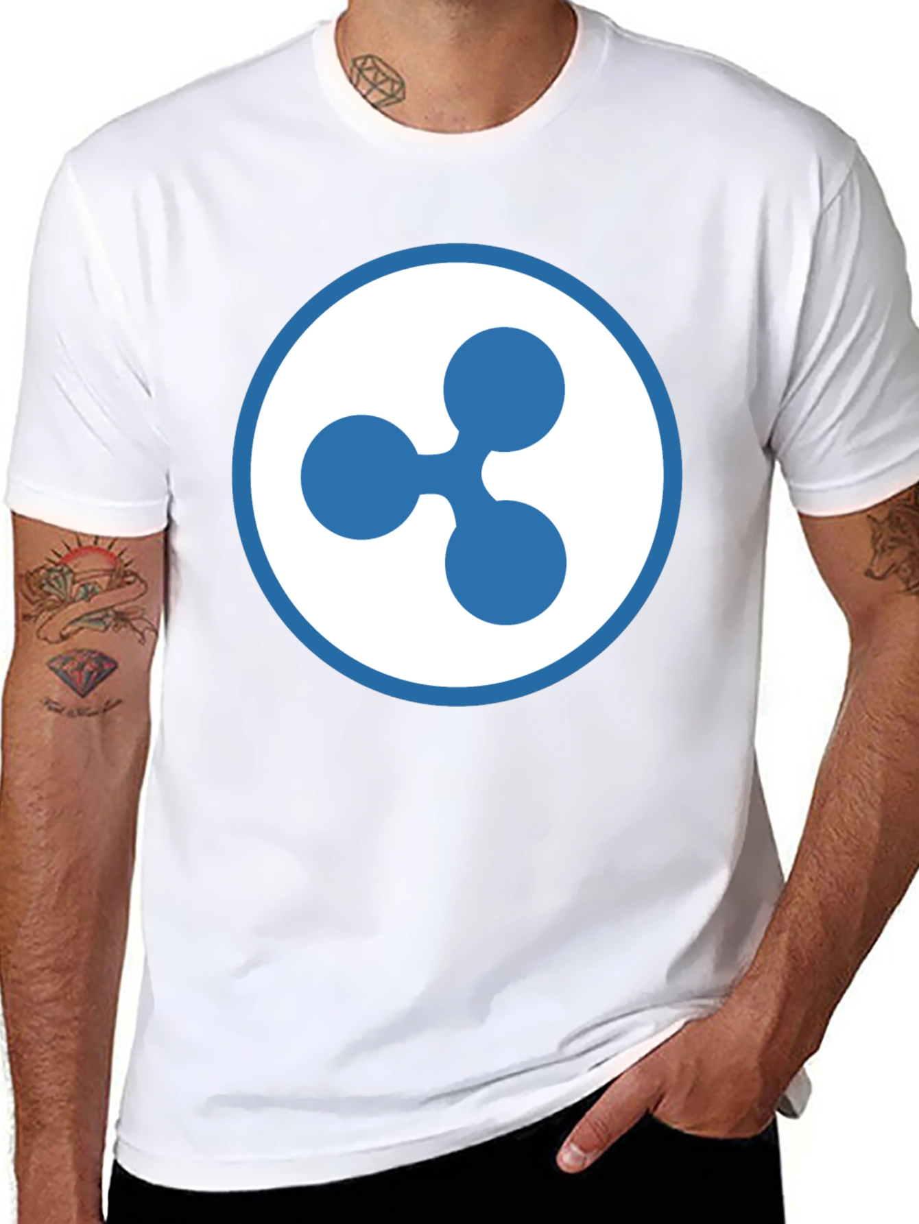 Ripple XRP Crypto Logo T-Shirt - Black