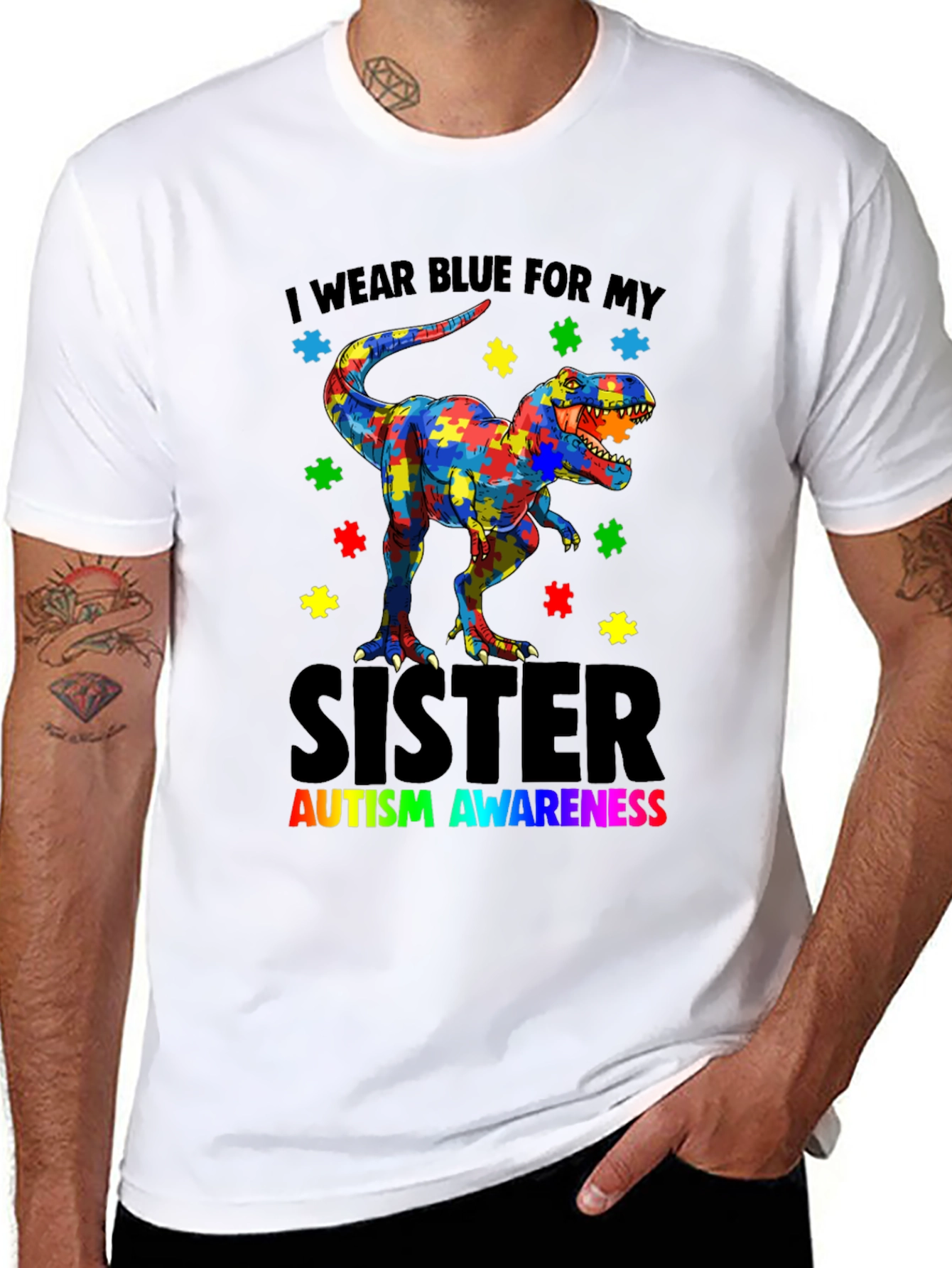 Autism Awareness Dinosaur T-Shirt