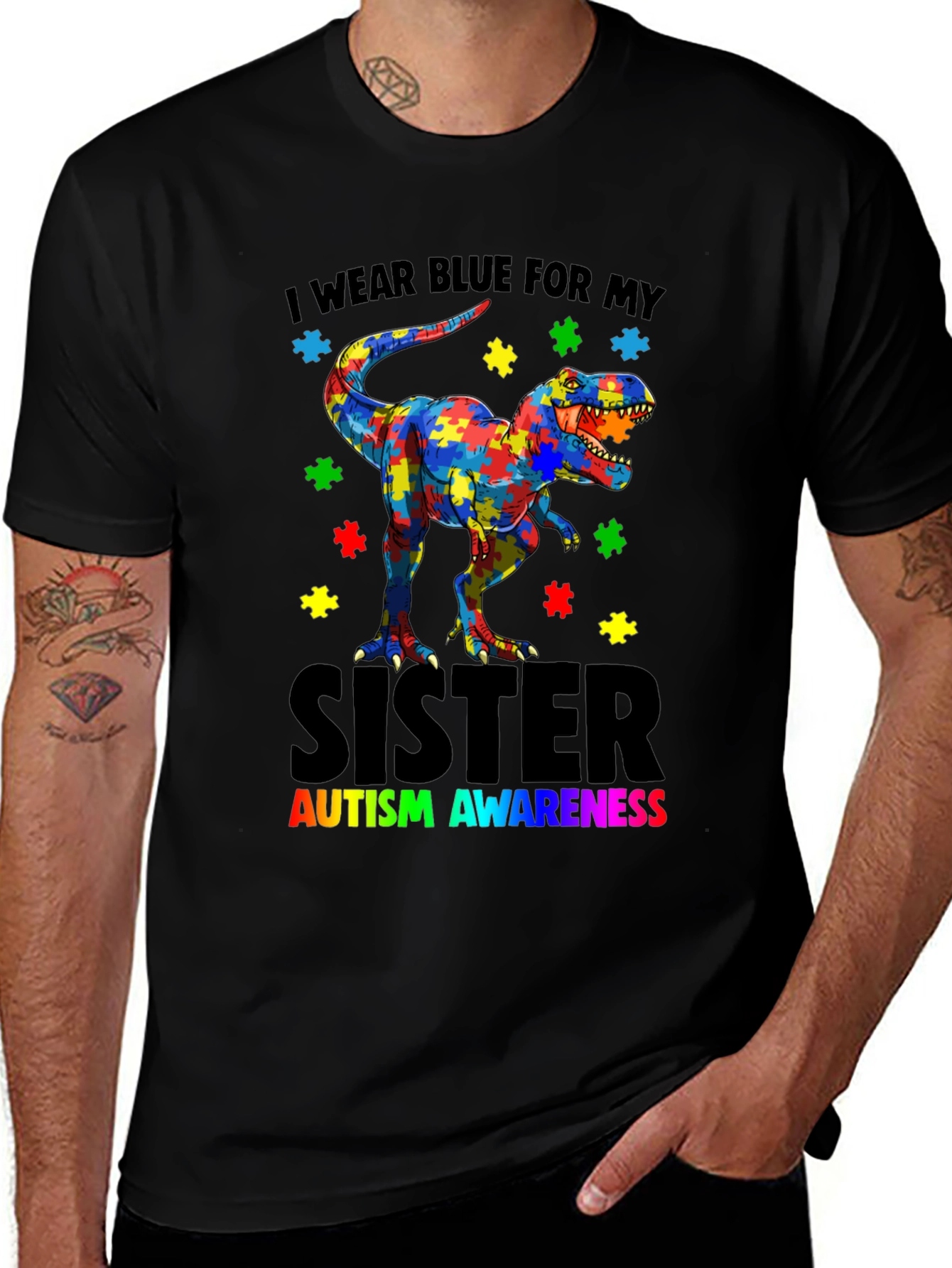 Autism Awareness Dinosaur T-Shirt