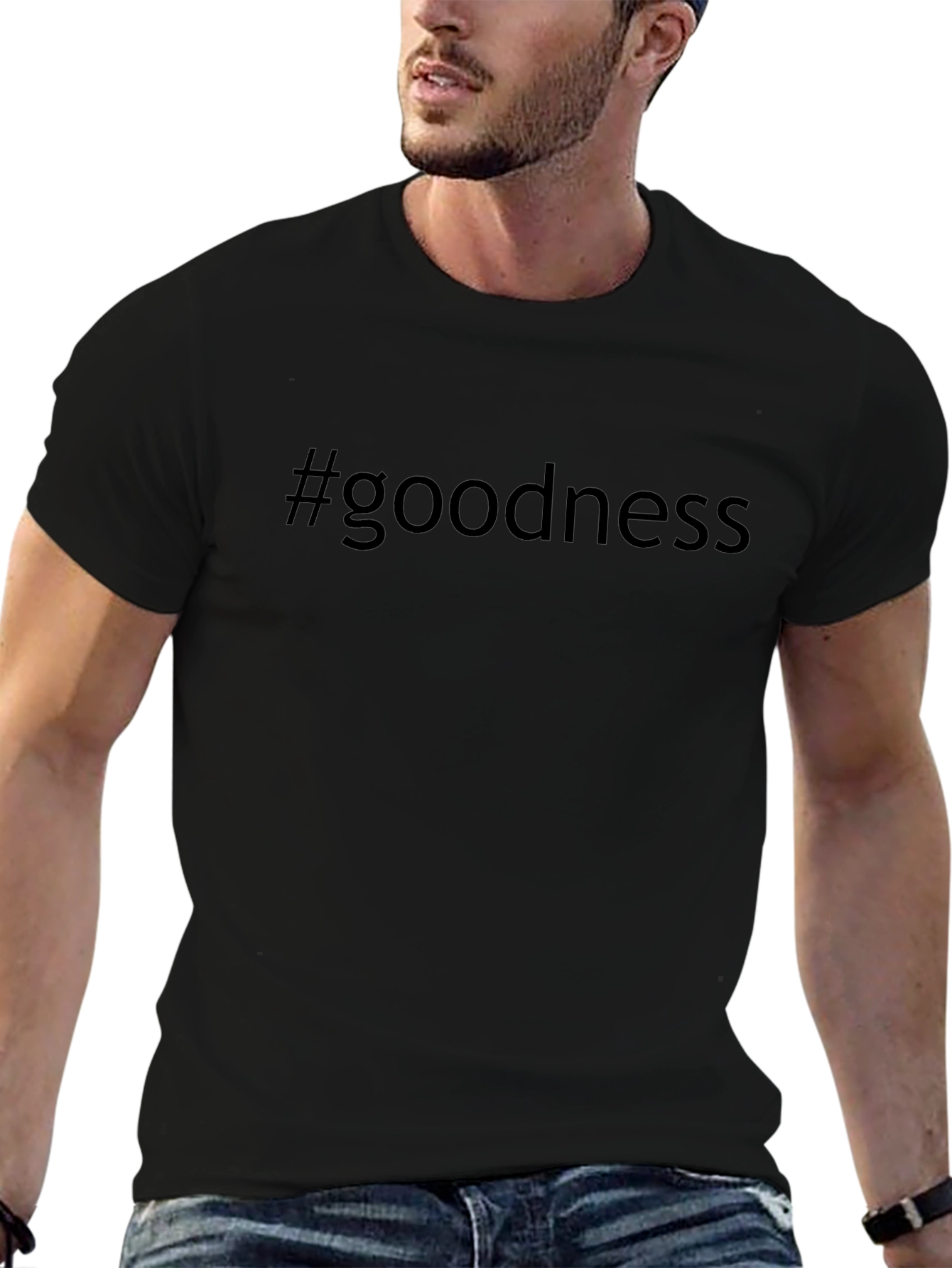 #goodness Black T-Shirt - Mens Casual Tee