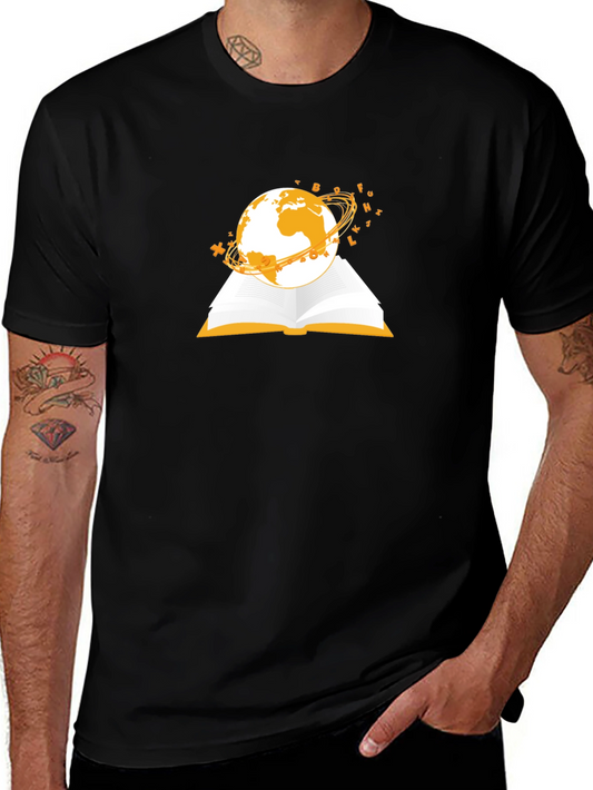 Globe and Book Graphic Tee - Read the World