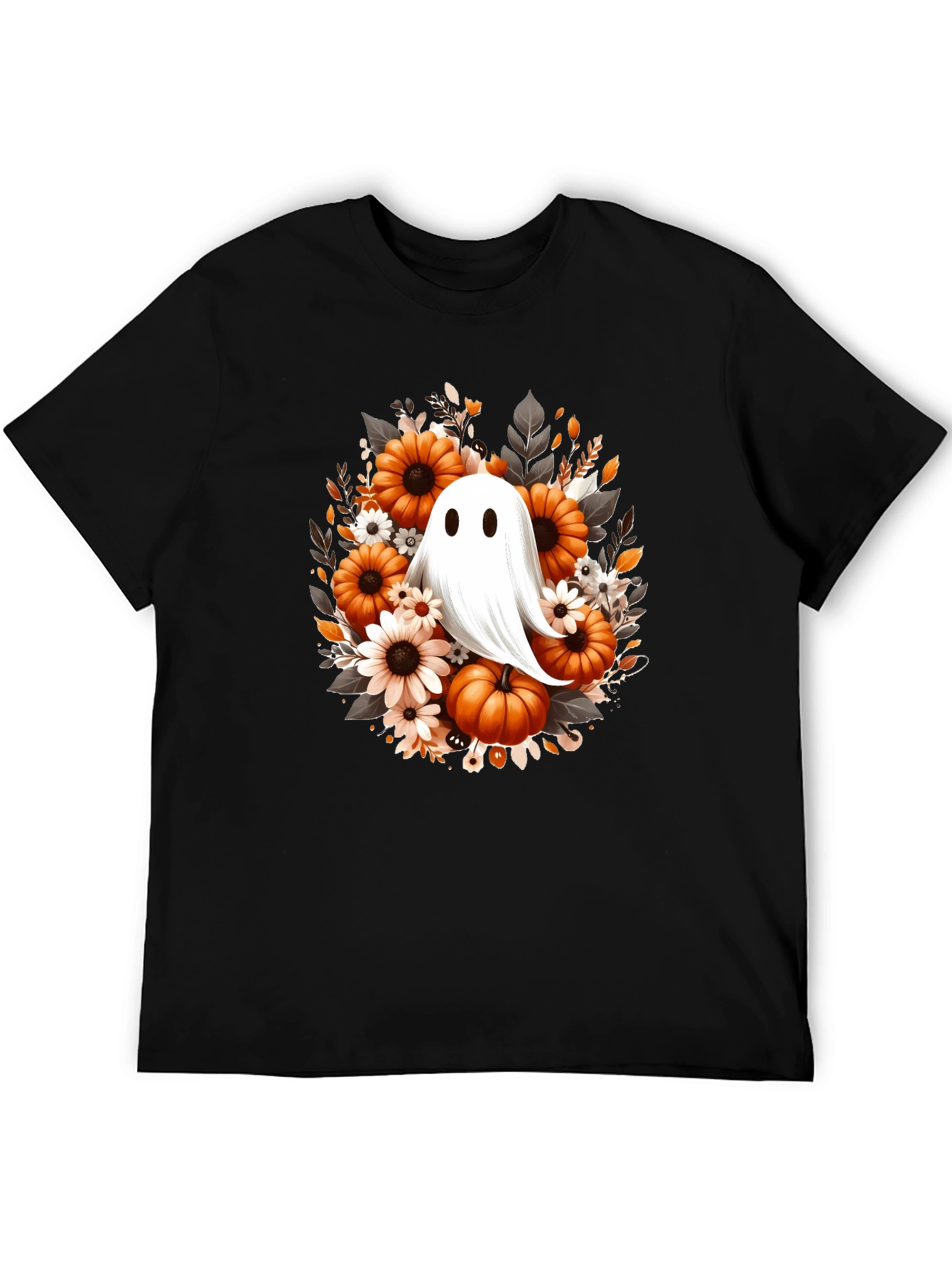 Halloween Ghost & Pumpkin Graphic Tee