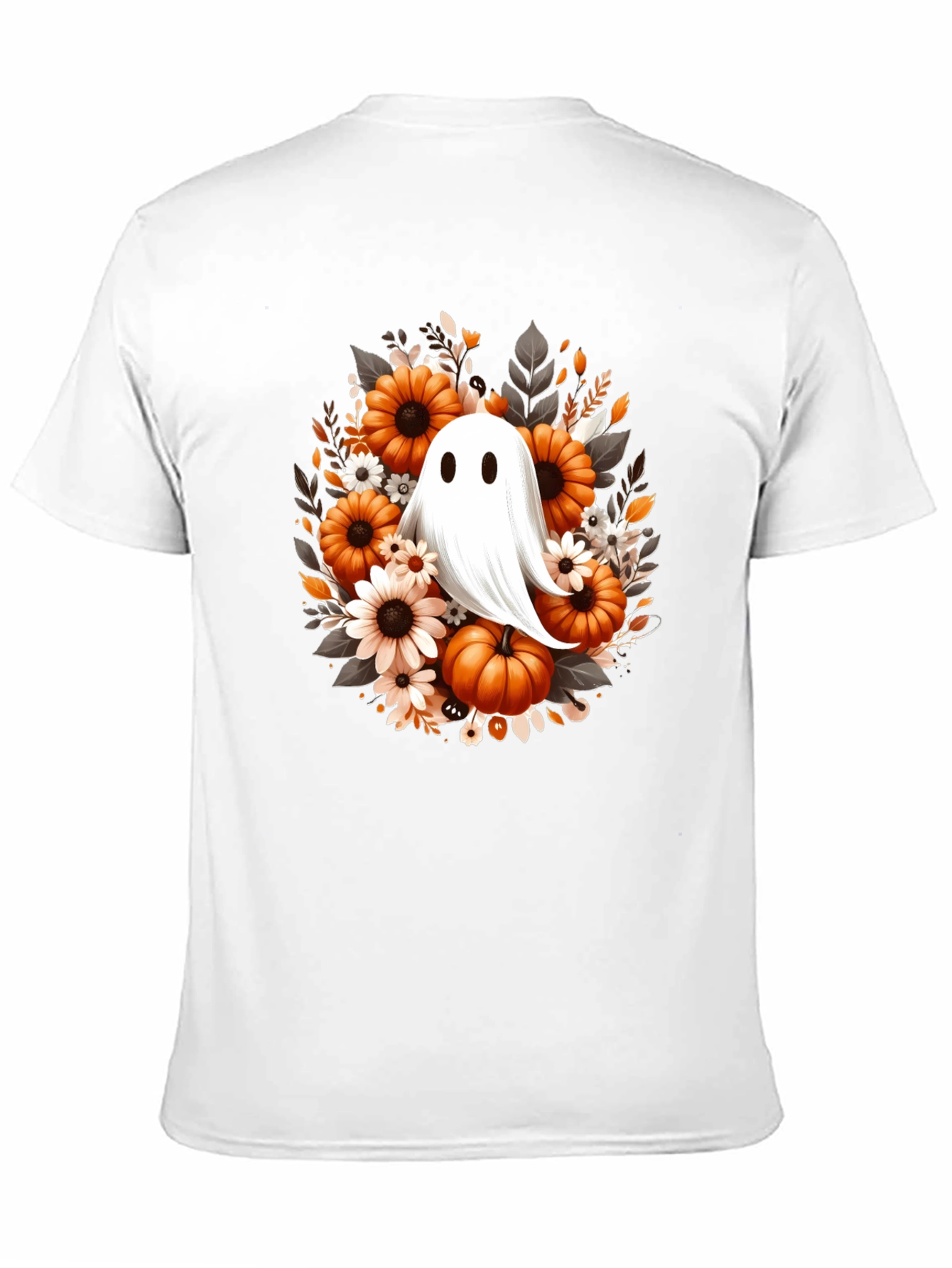 Halloween Ghost & Pumpkin Graphic Tee