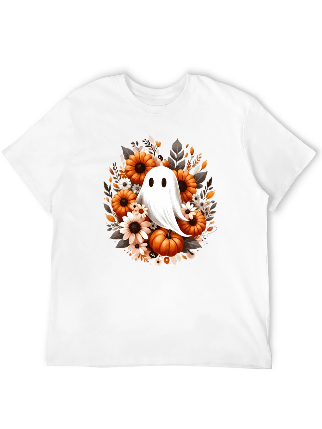 Halloween Ghost & Pumpkin Graphic Tee