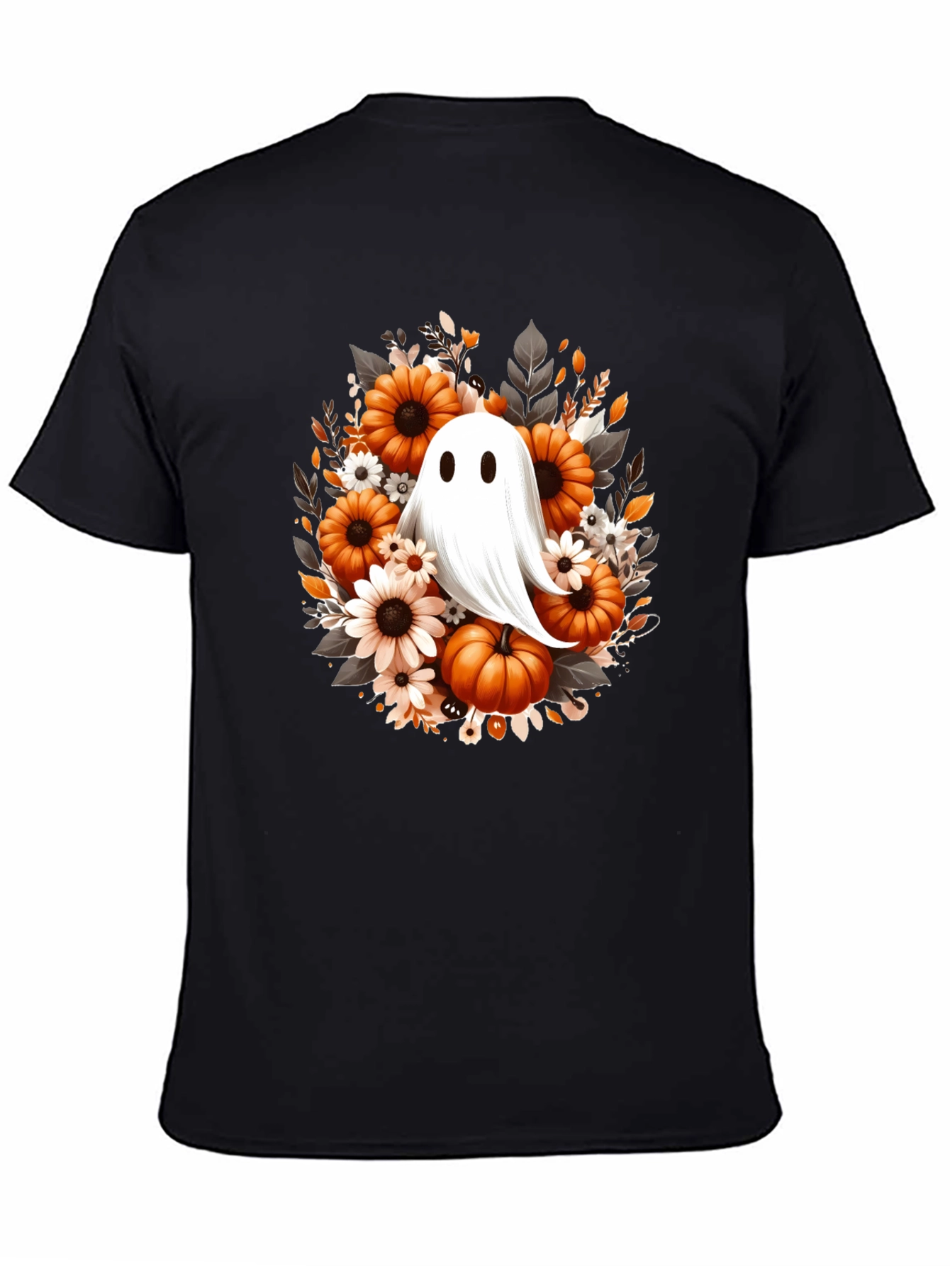 Halloween Ghost & Pumpkin Graphic Tee