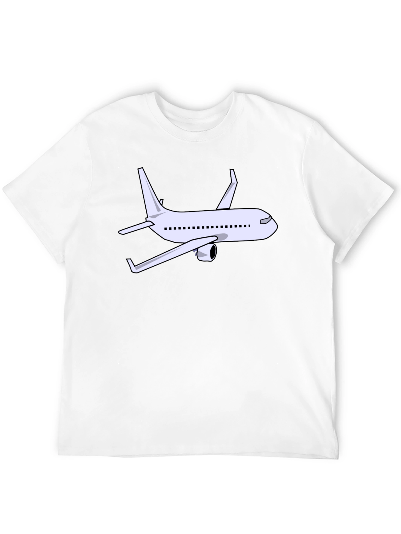 Airplane Graphic Tee - Black Cotton Shirt