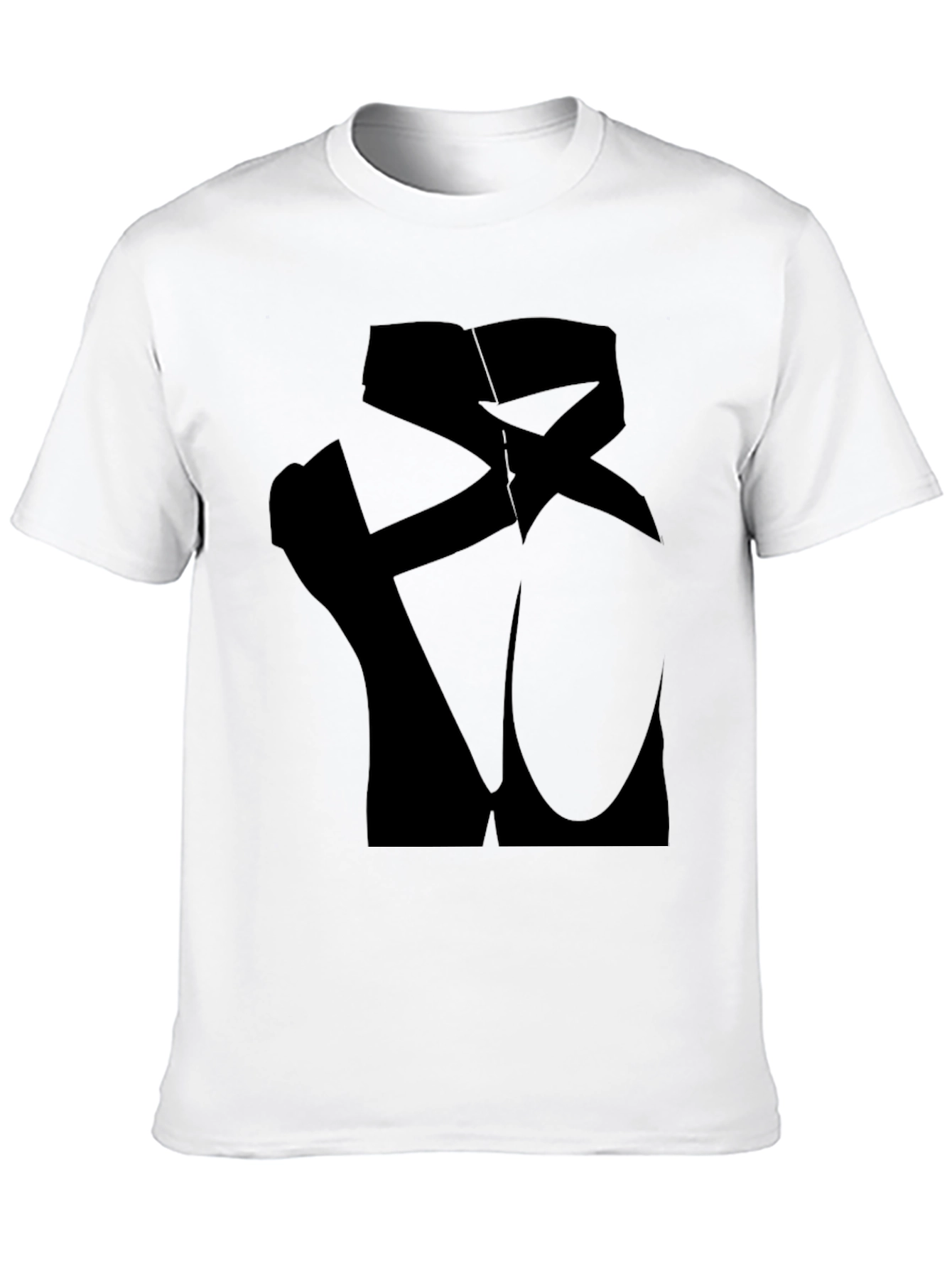 Abstract Ballet Pointe Shoes Graphic Tee - Black