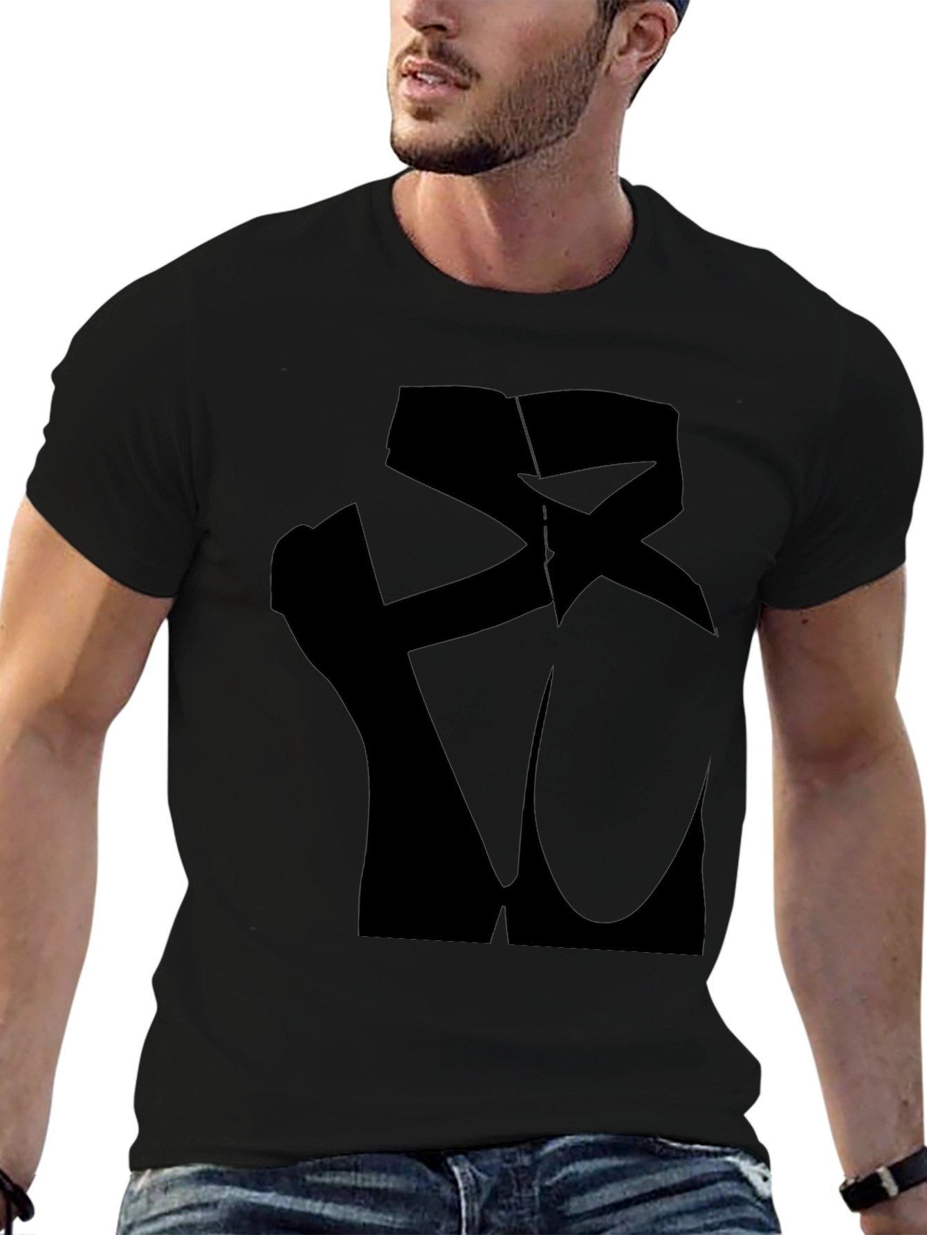 Abstract Ballet Pointe Shoes Graphic Tee - Black