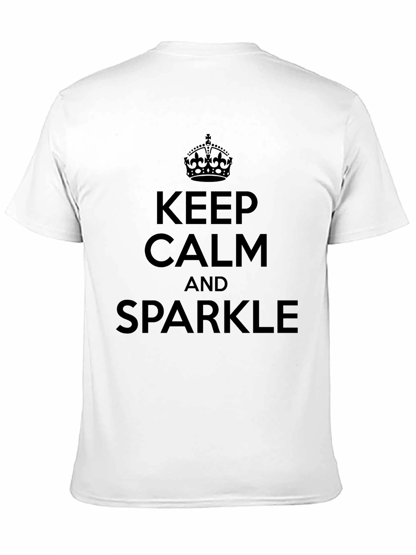 Keep Calm and Sparkle Graphic Tee - Black