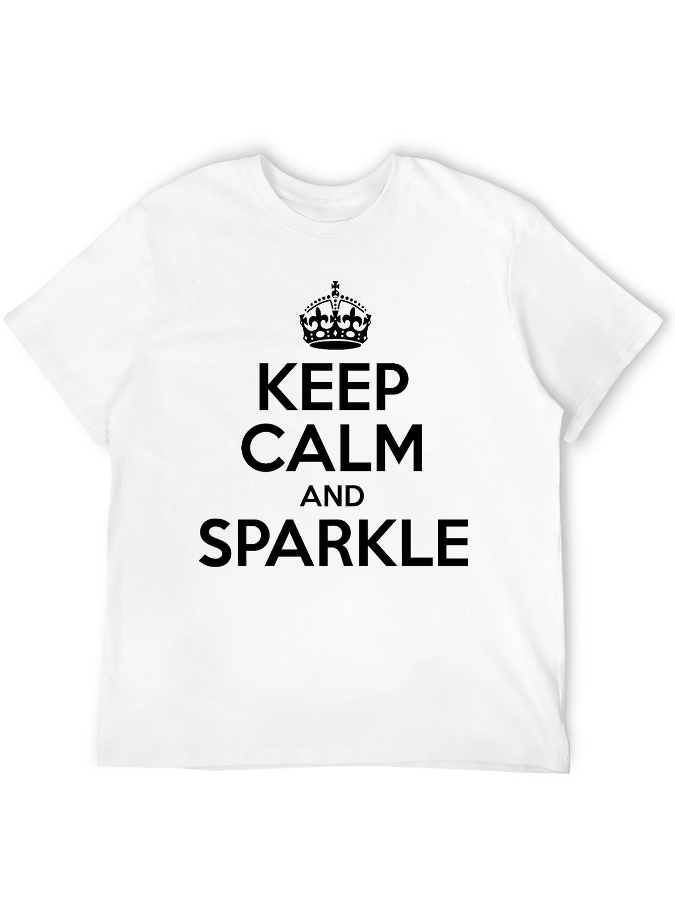 Keep Calm and Sparkle Graphic Tee - Black