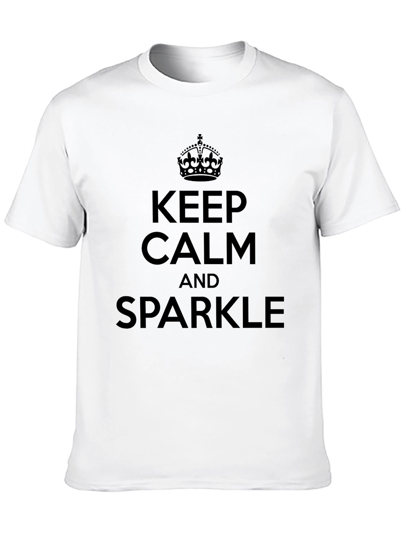 Keep Calm and Sparkle Graphic Tee - Black