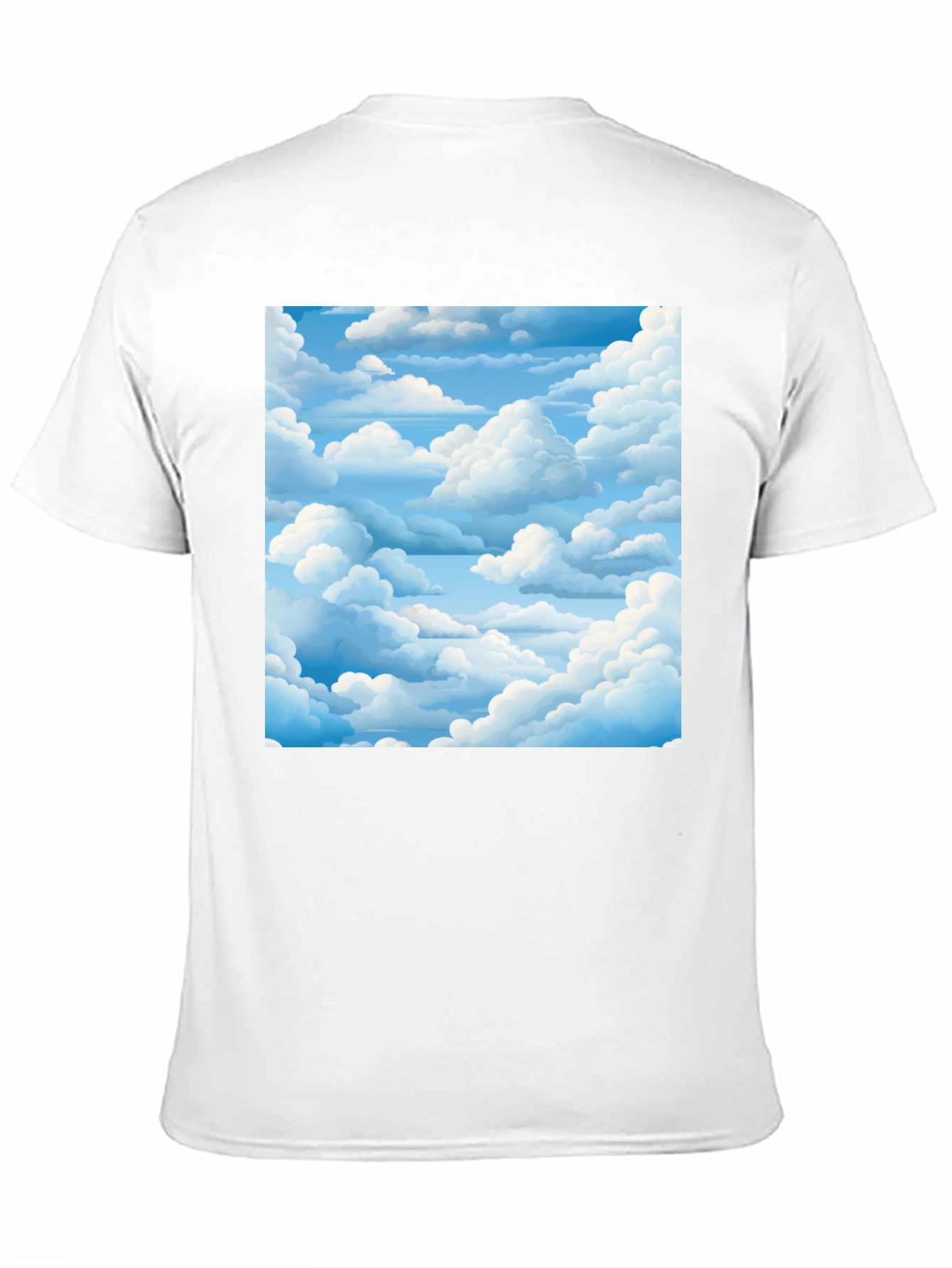 Sky Dream Black Tee - Cloudscape Graphic