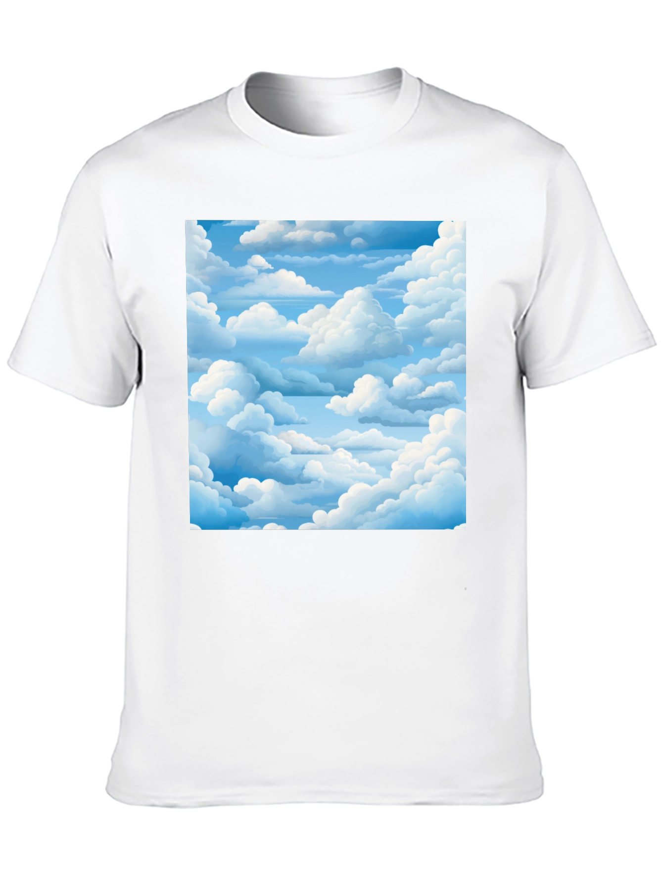 Sky Dream Black Tee - Cloudscape Graphic