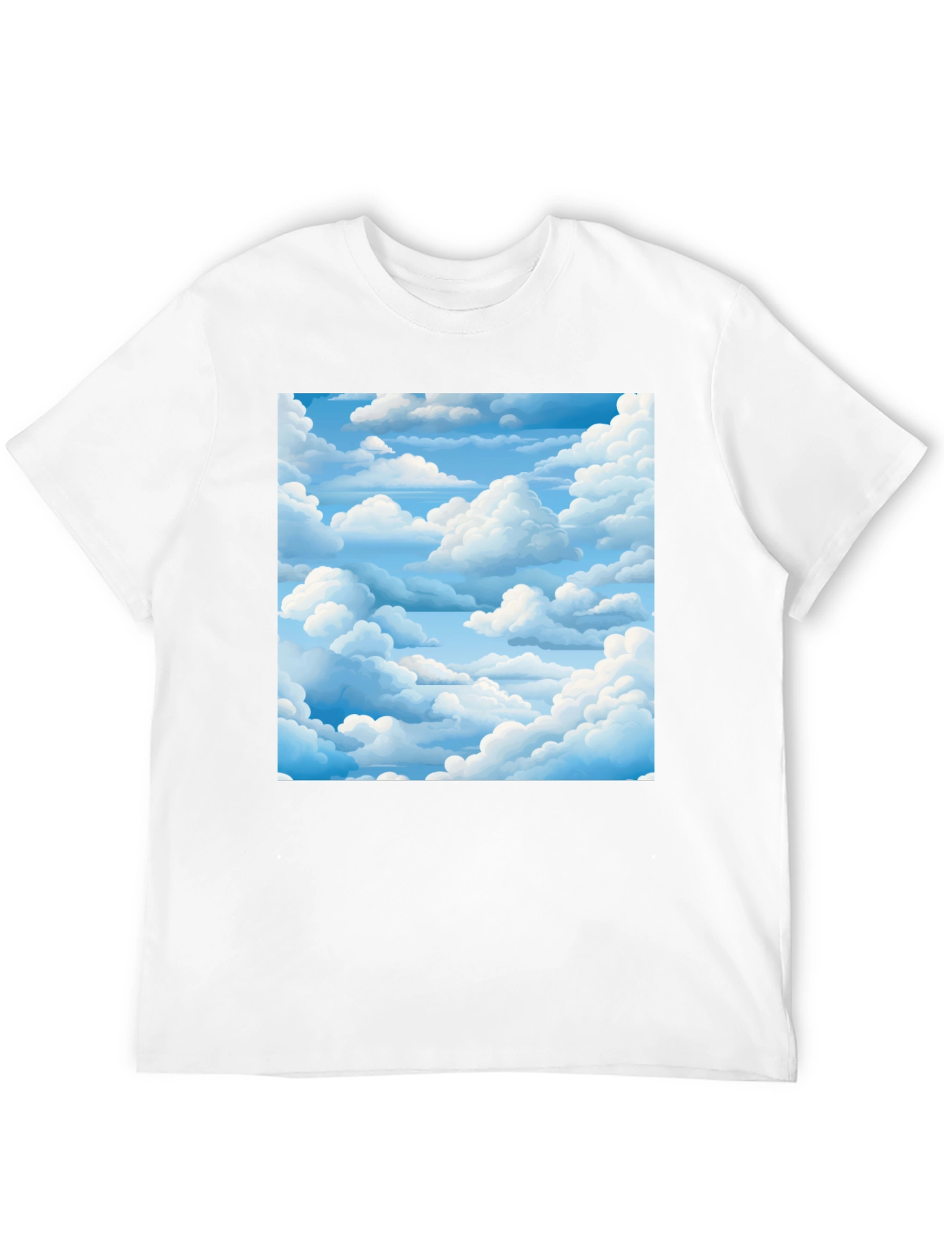 Sky Dream Black Tee - Cloudscape Graphic