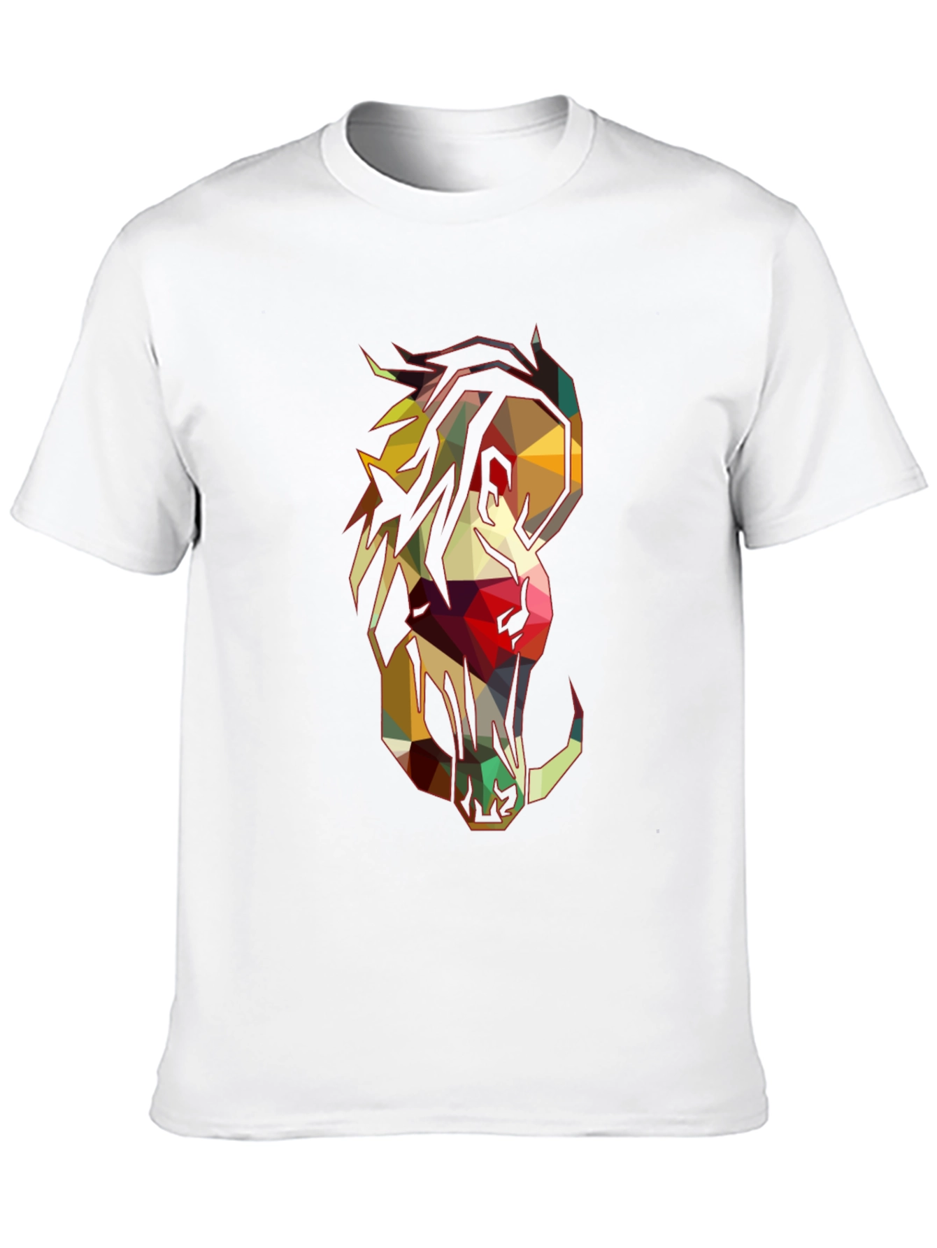 Geometric Horse Graphic Tee - Modern Style