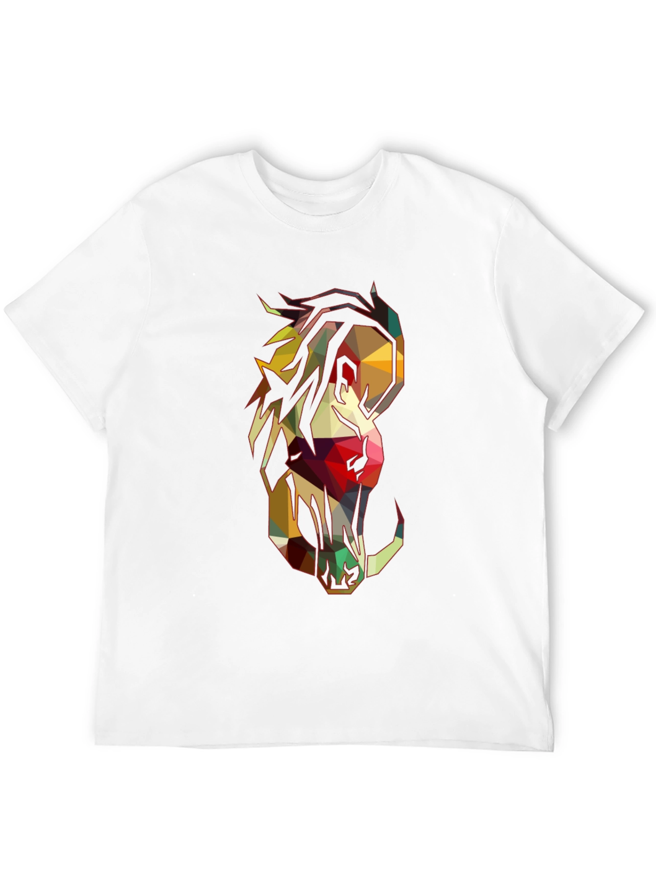 Geometric Horse Graphic Tee - Modern Style