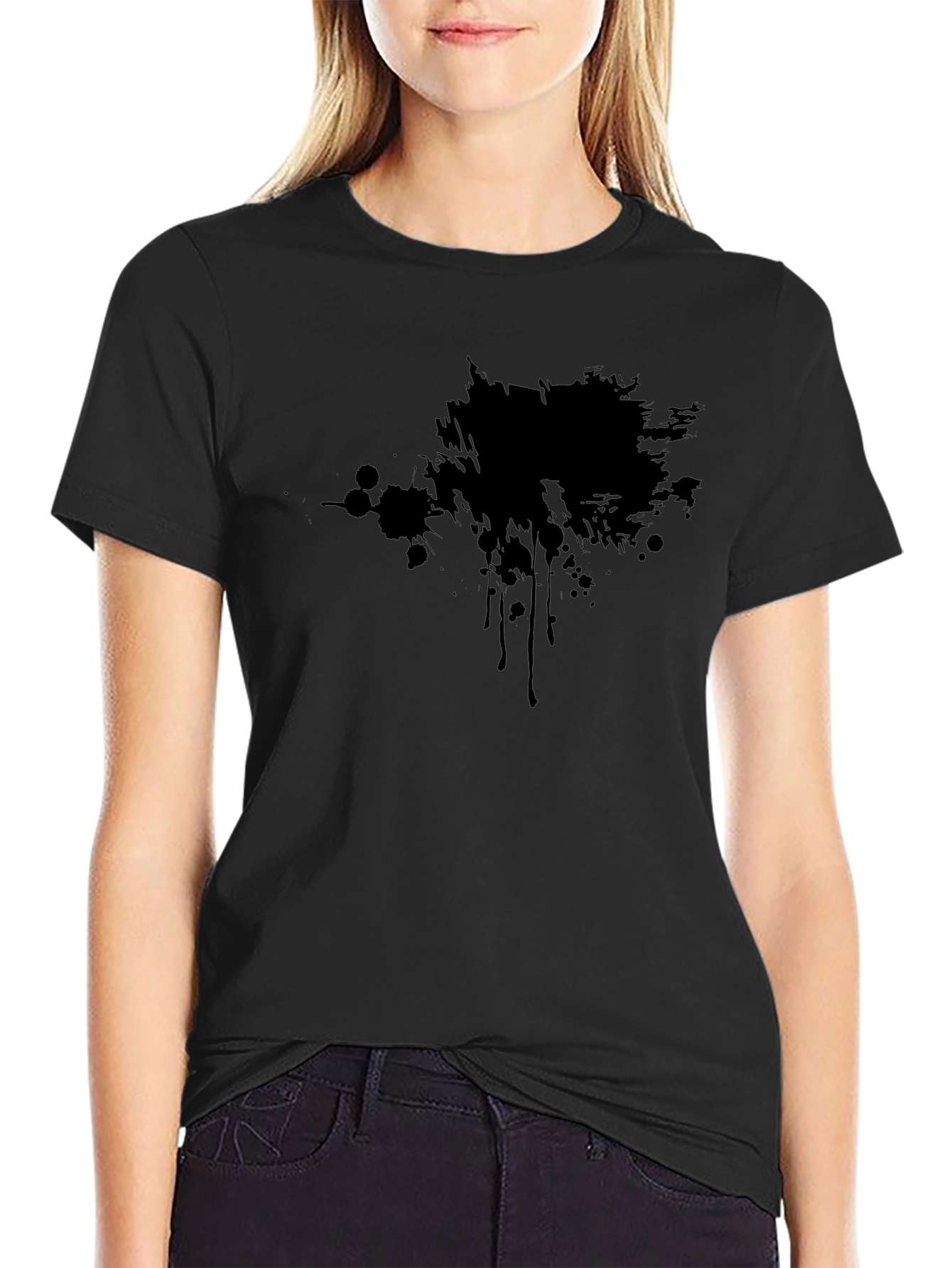 Abstract Graphic Black T-Shirt for Men