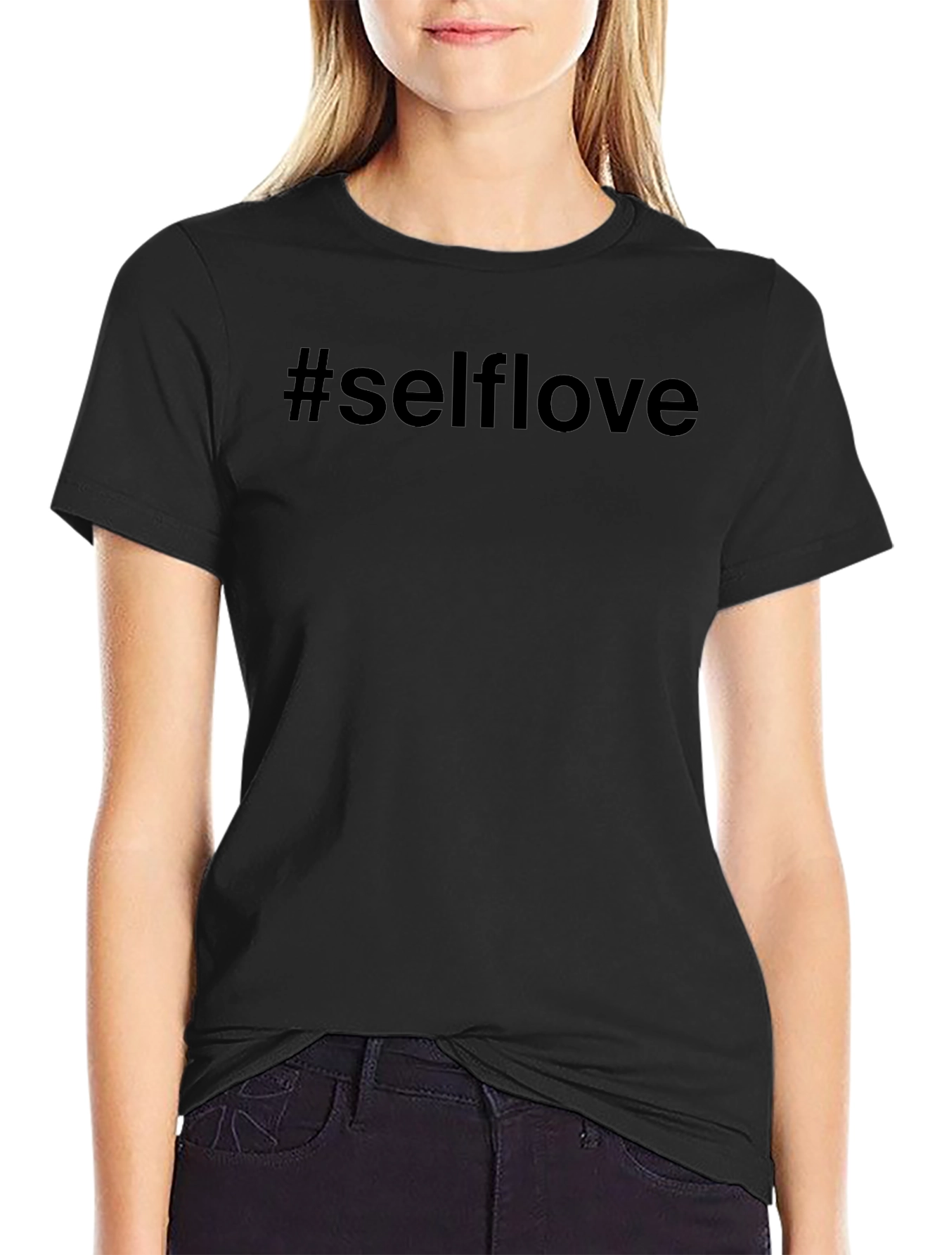 #Selflove Black T-Shirt - Casual Comfort