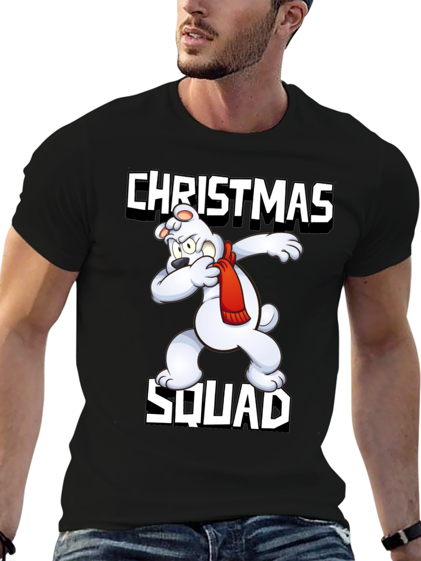 Christmas Squad T-Shirt Dabbing Polar Bear
