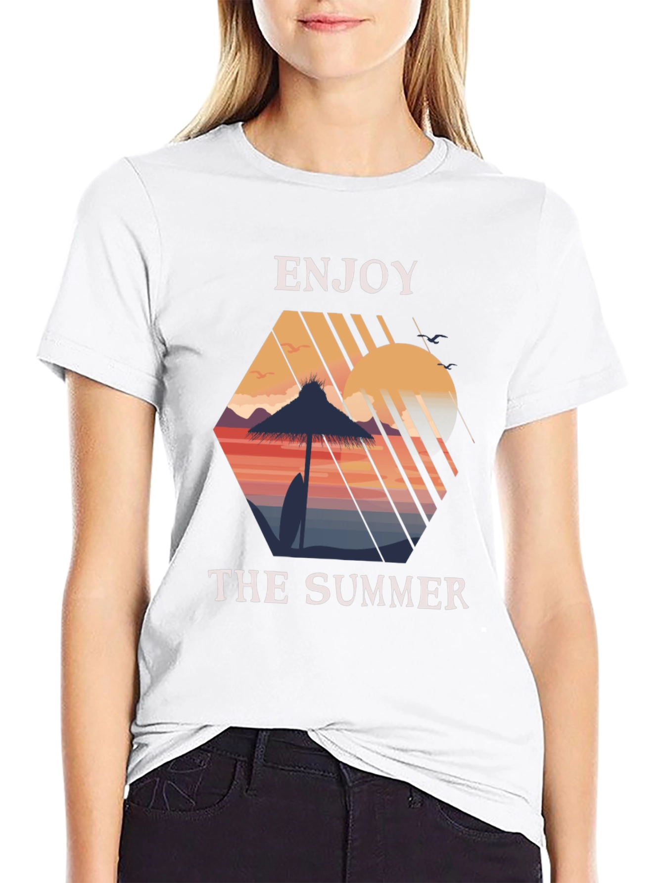 Enjoy the Summer Graphic T-Shirt - Beach Vibes